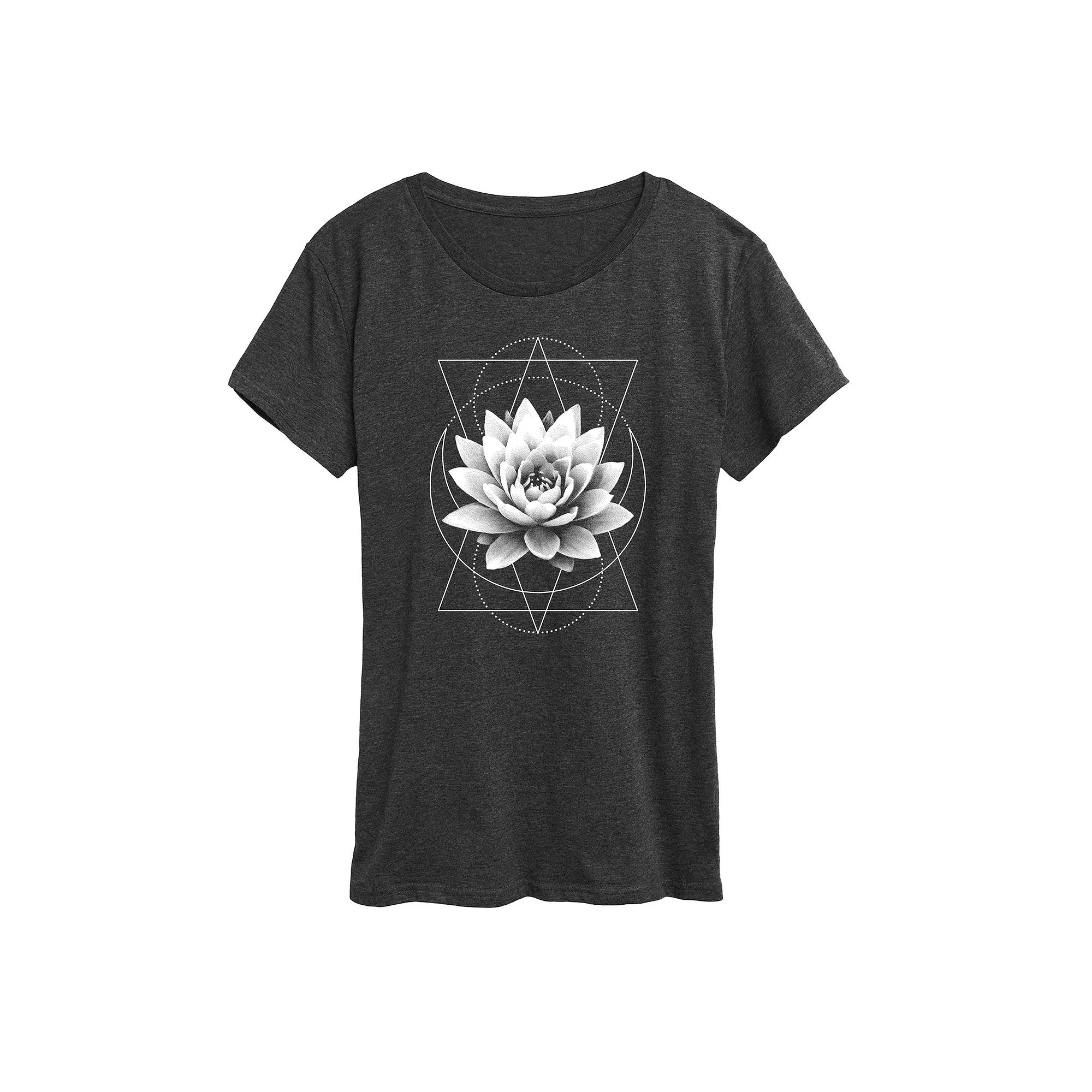 Women's Lotus Flower Moon Graphic Tee,  Product Image