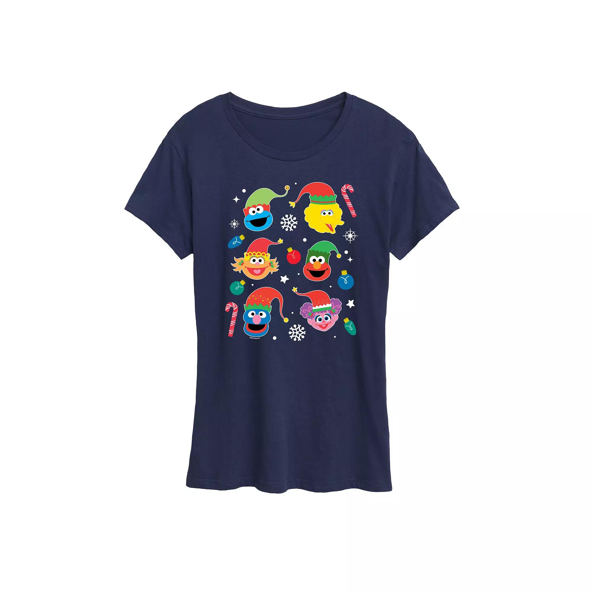 Women's Sesame Street Holiday Icons Graphic Tee, Girl's,  Product Image