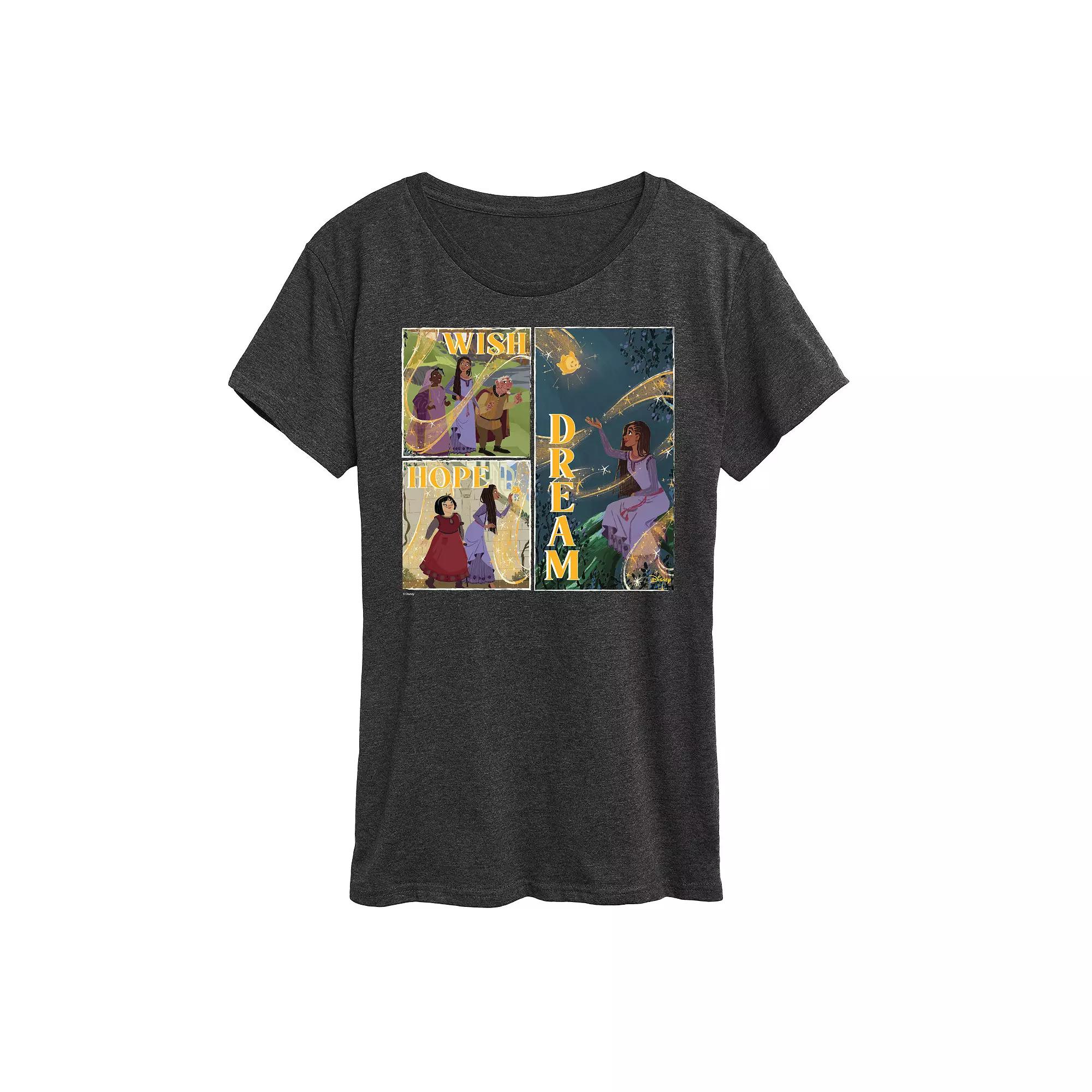Disney's Wish Women's Wish Hope Dream Graphic Tee, Girl's,  Product Image
