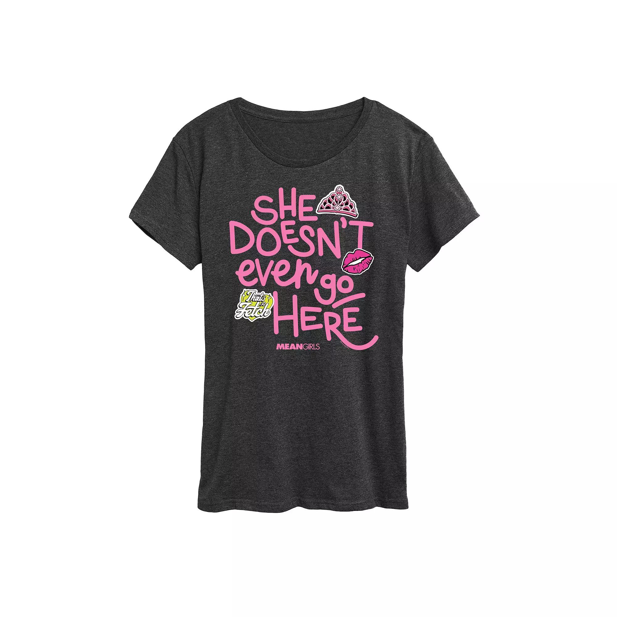 Women's Mean Girls She Doesn't Go Here Graphic Tee,  Product Image