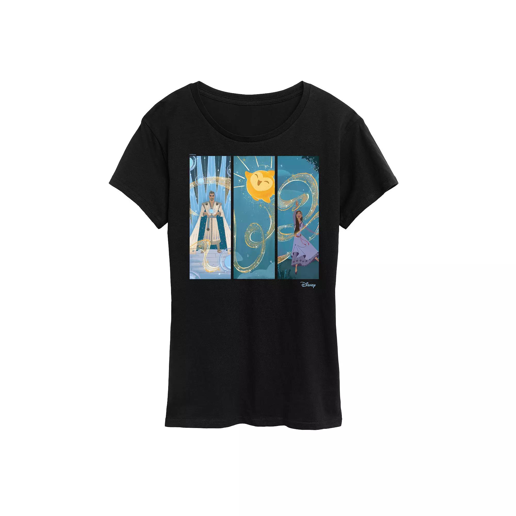 Disney's Wish Asha and King Magnifico Women's Panel Graphic Tee, Girl's,  Product Image