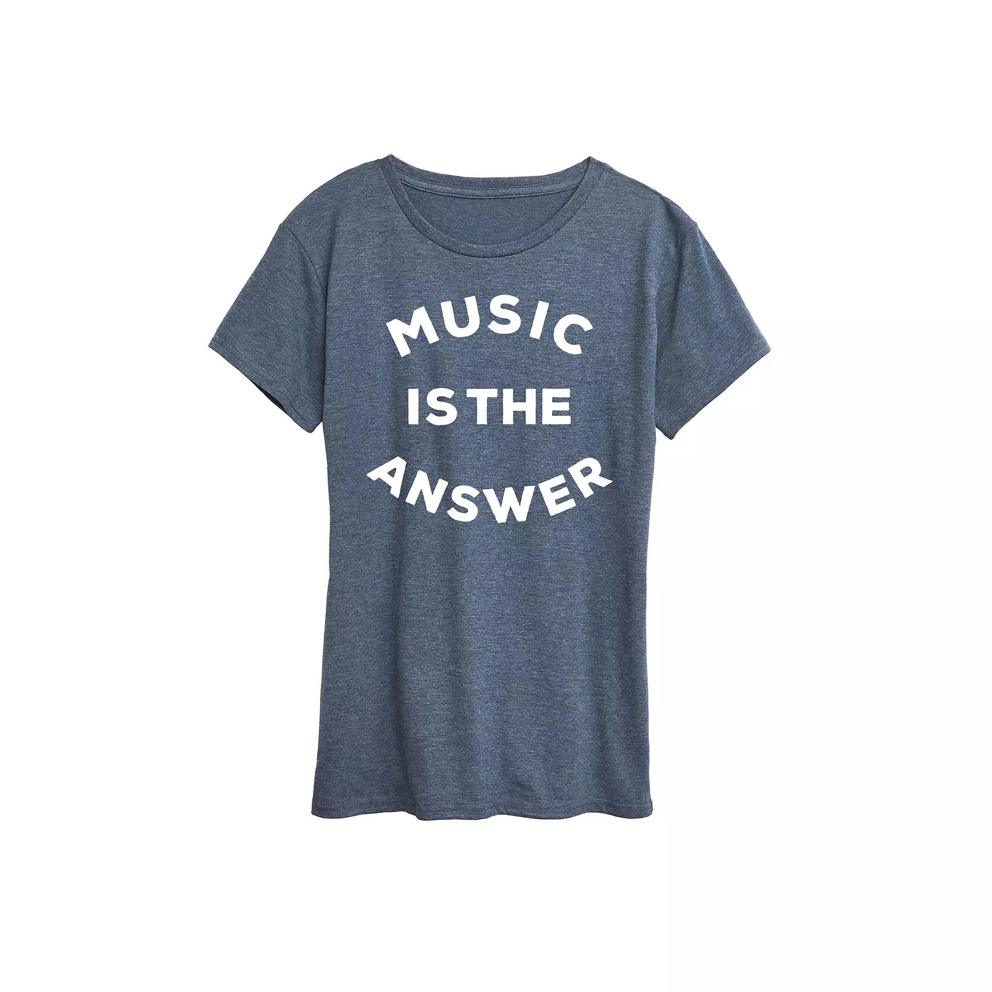 Women's Music is the Answer Graphic Tee,  Product Image