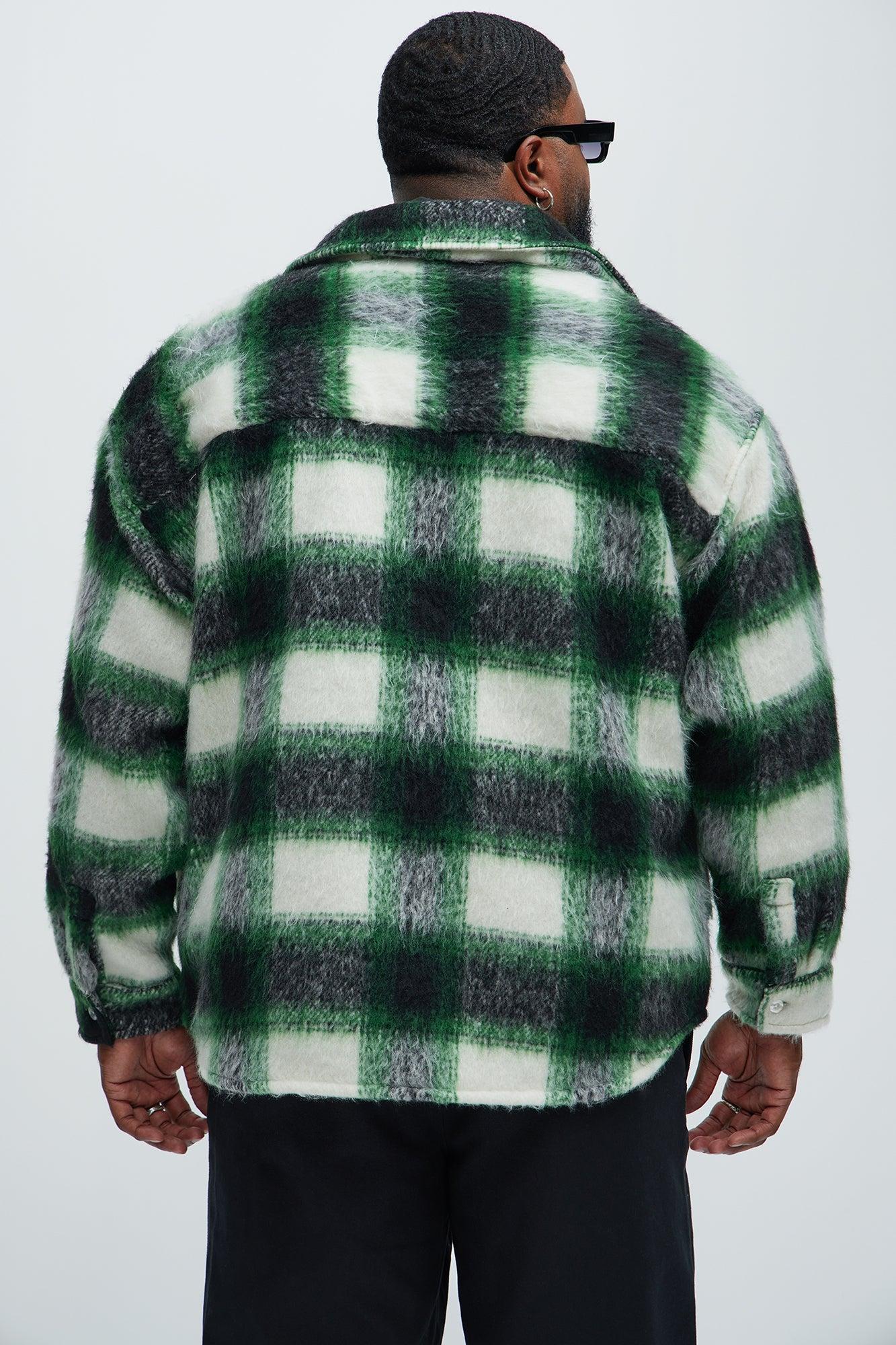 Keystone Mohair Shacket - Green Product Image