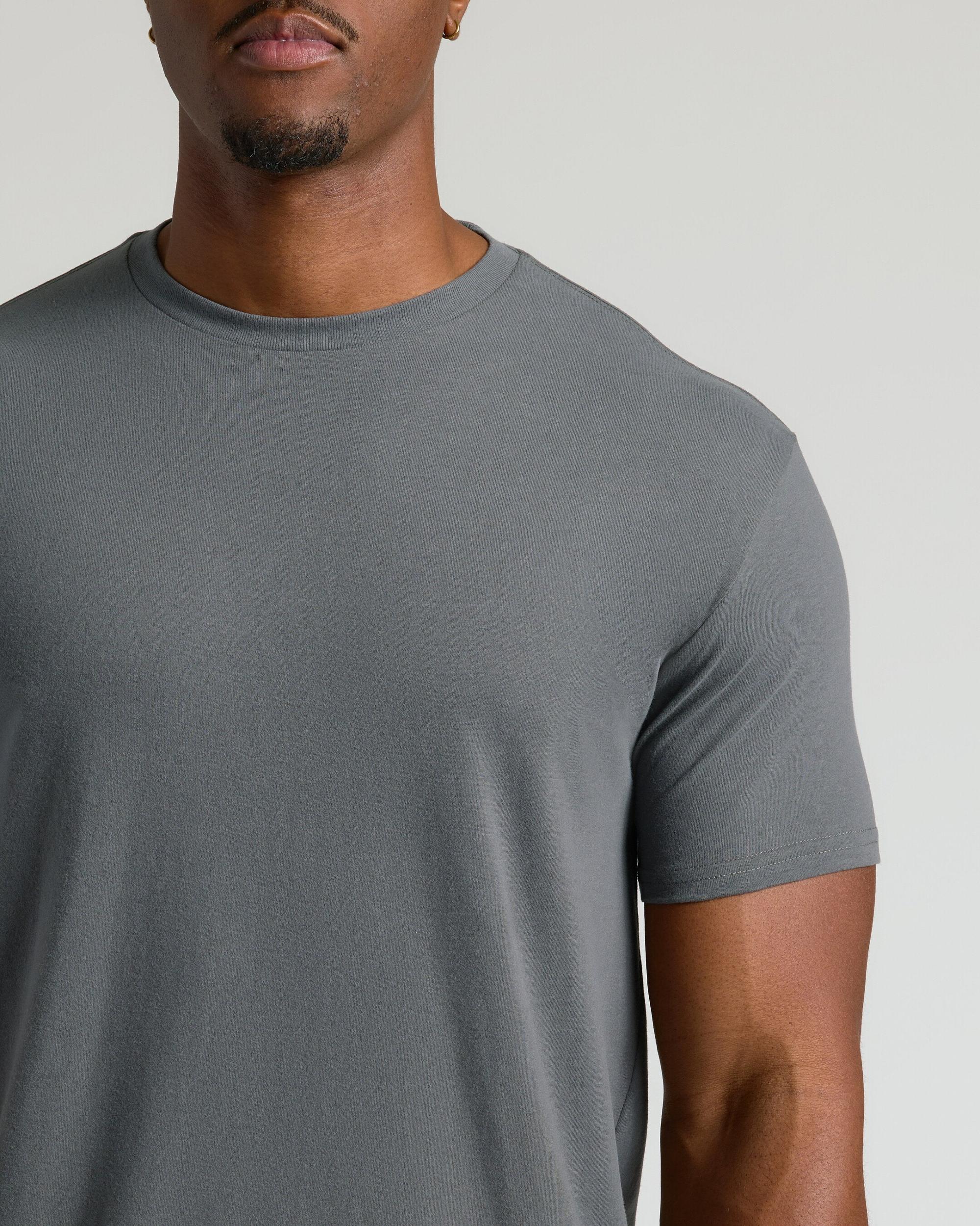Carbon Tall Straight Hem Crew Neck T-Shirt Product Image