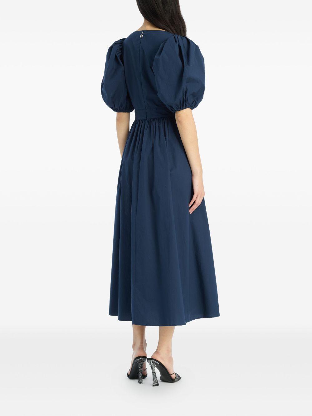 puff-sleeve midi dress Product Image