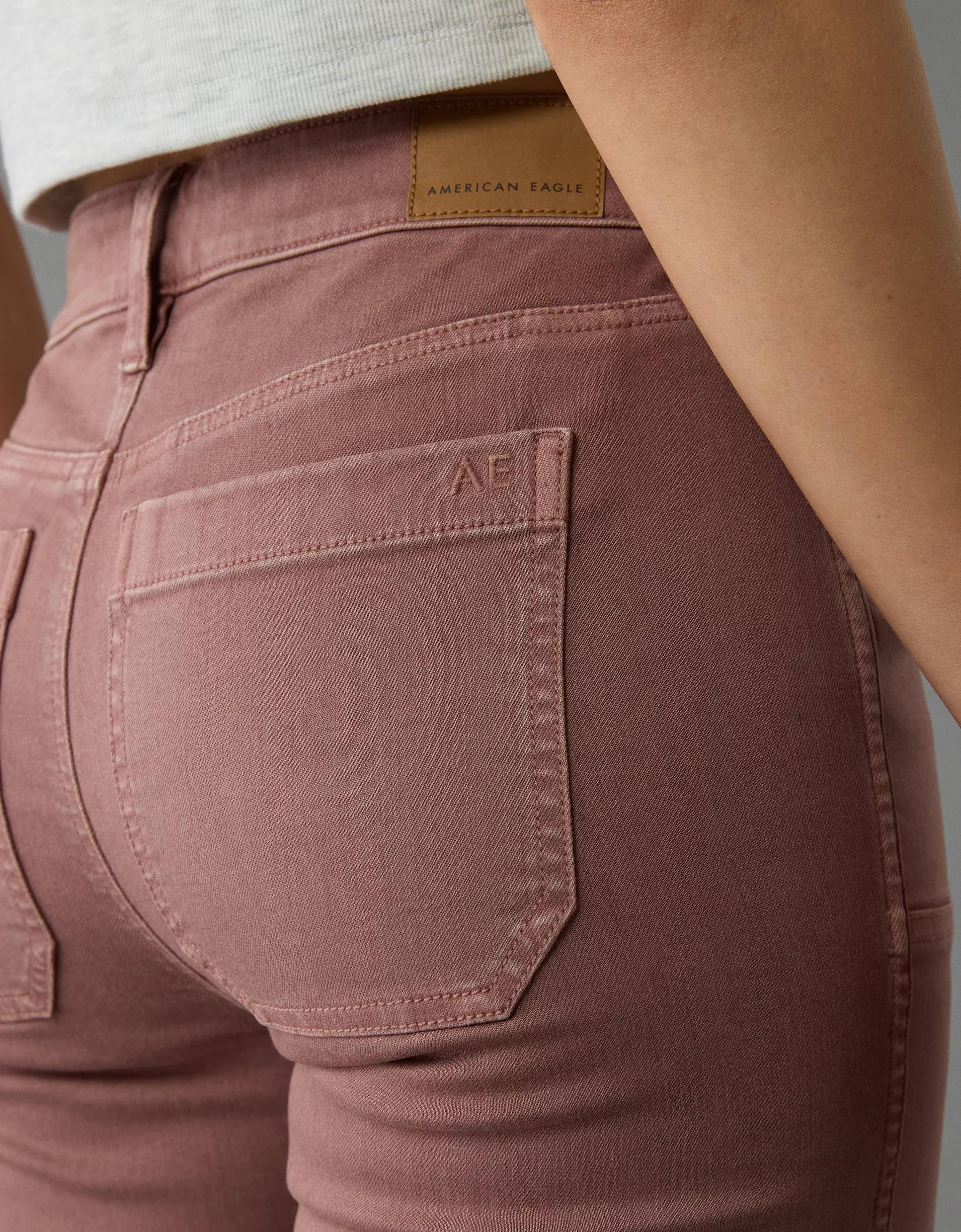 AE Next Level High-Waisted Kick Bootcut Crop Jean Product Image