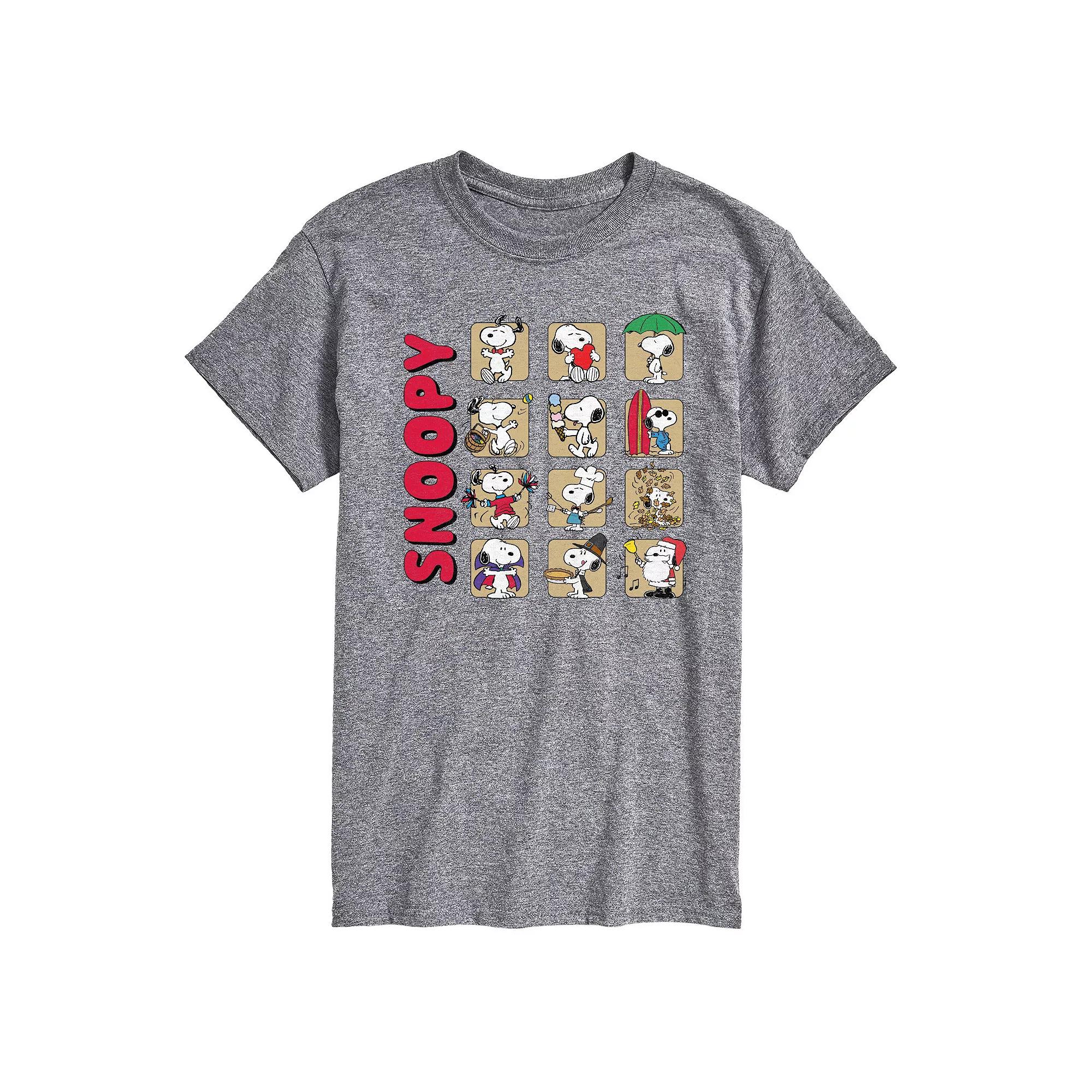 Men's Peanuts Snoopy Calendar Graphic Tee,  Product Image