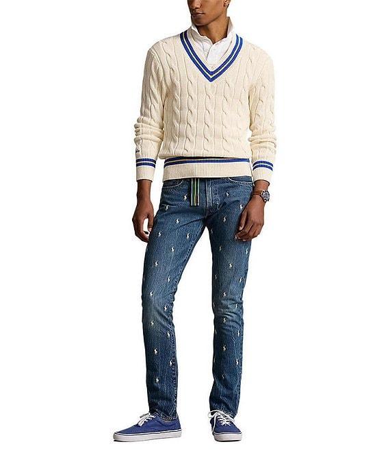 Polo Ralph Lauren Sullivan Slim Fit Tapered Leg Embroidered Pony Stretch Jeans Product Image