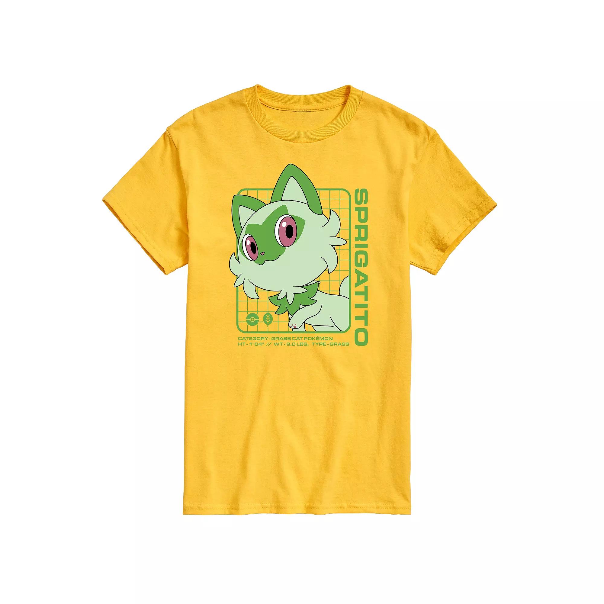 Men's Pokemon Sprigatito Stats Graphic Tee,  Product Image