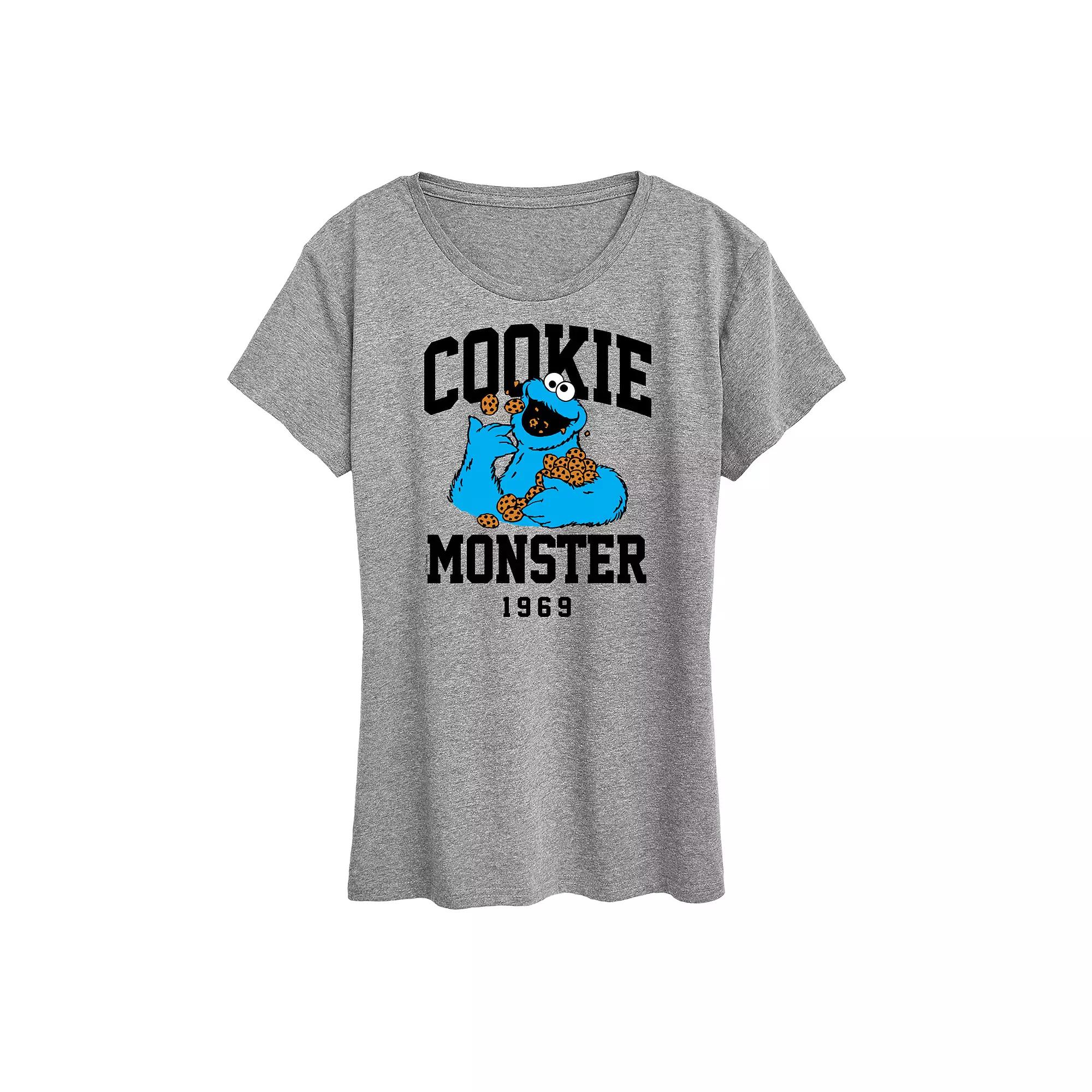Women's Sesame Street Cookie Monster Graphic Tee,  Product Image