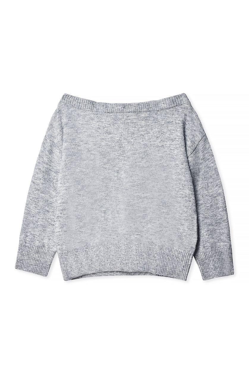 Knitted Off Shoulder Sweater Product Image