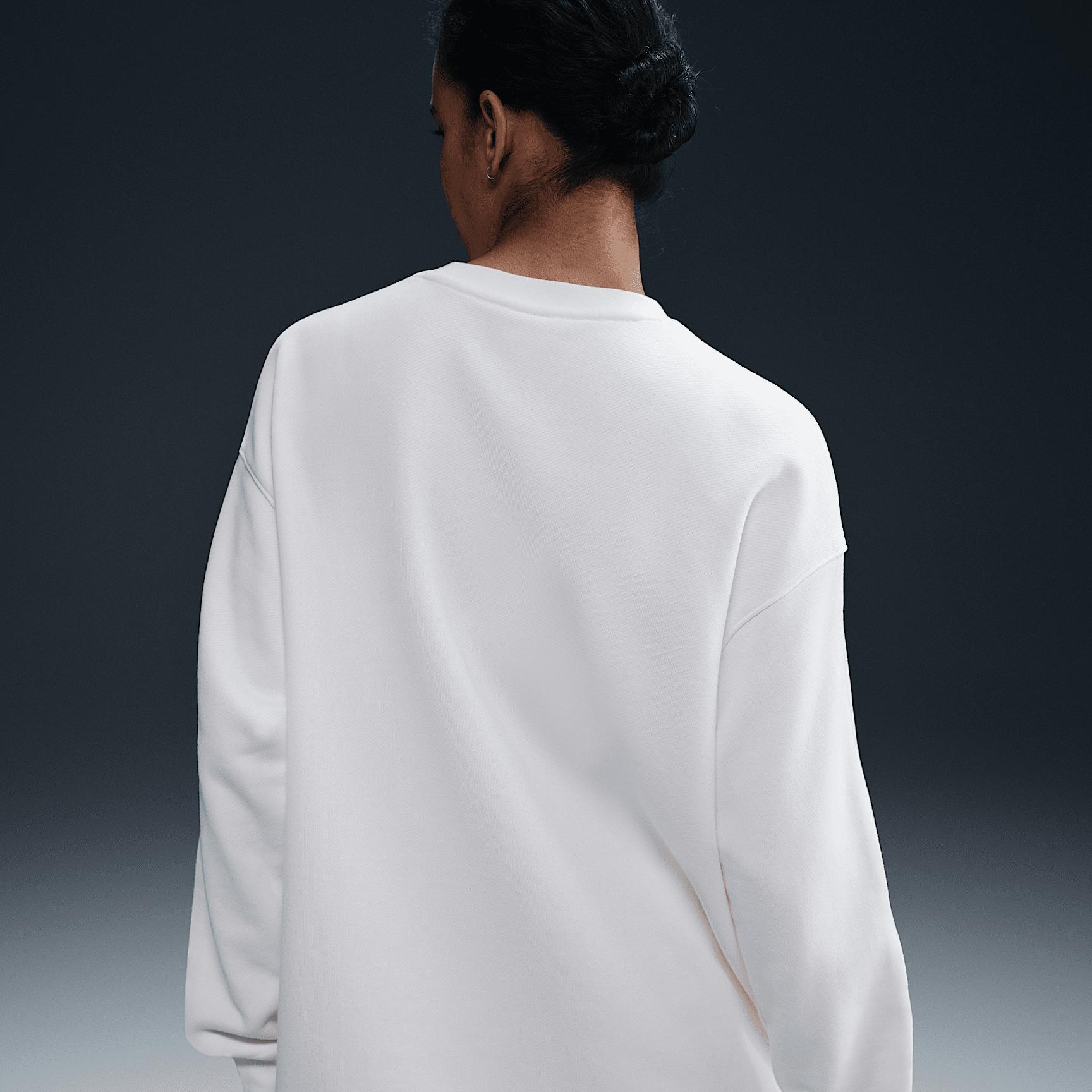 Womens Nike Sportswear Oversized Crew-Neck French Terry Sweatshirt | HF9491-133 Product Image