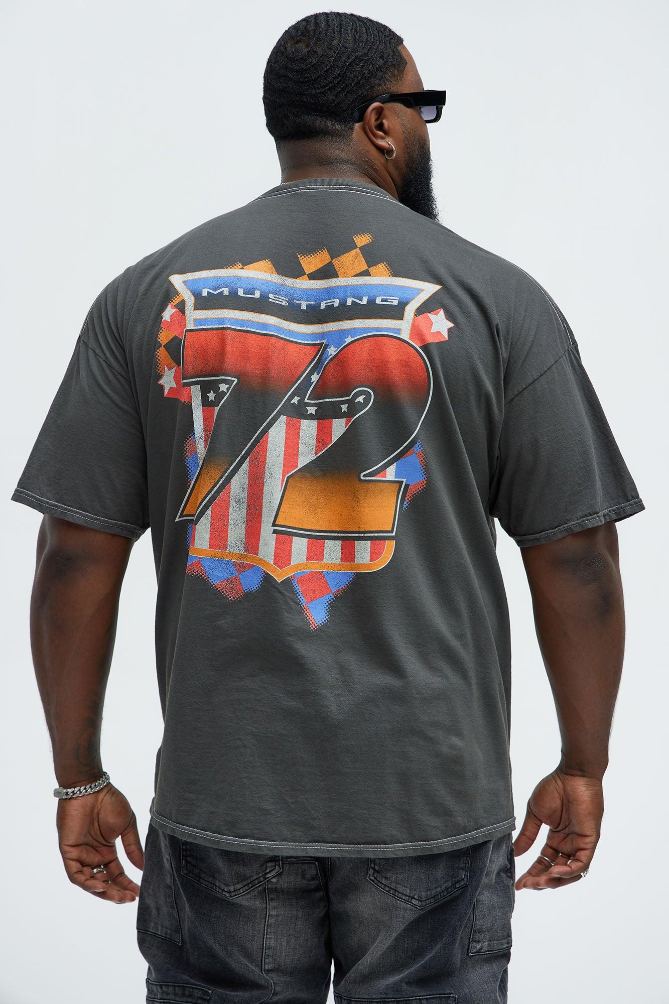 Ford Mustang 72 Sprint Oversized Short Sleeve Tee - Black Product Image