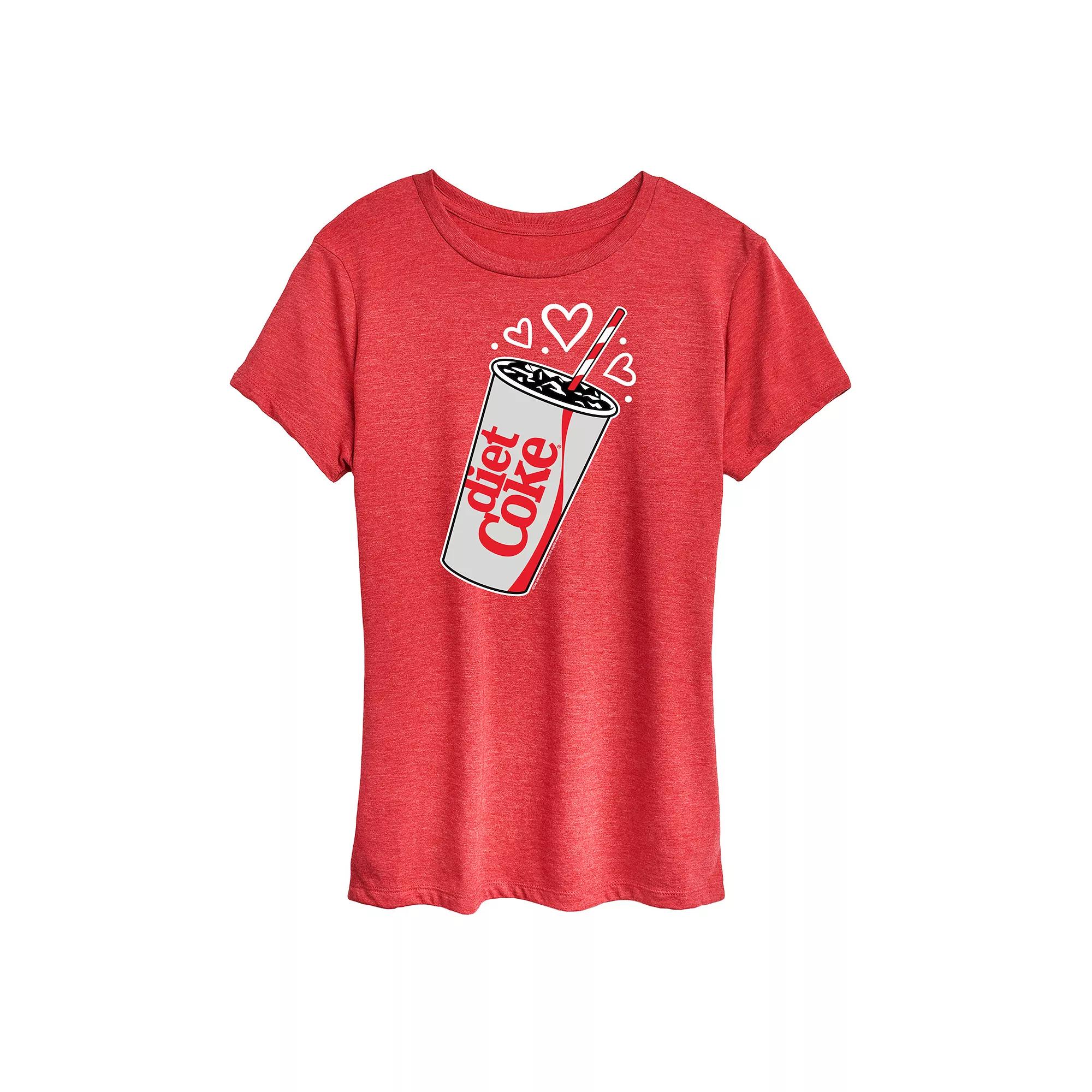 Women's Diet Coke Heart Bubbles Graphic Tee,  Product Image