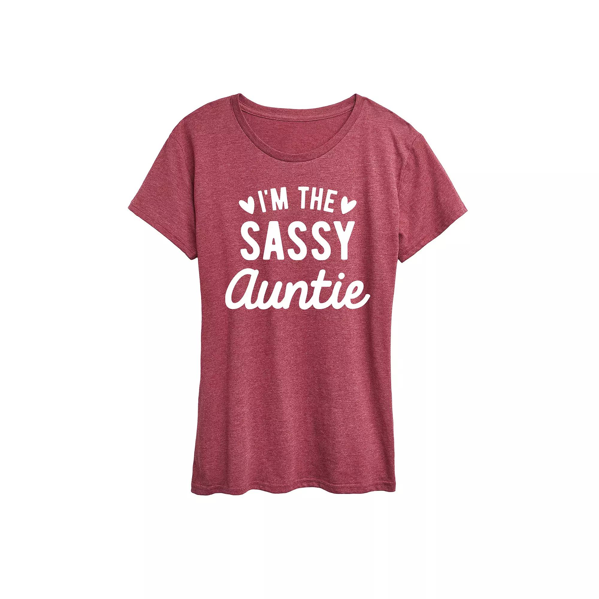 Women's I'm The Sassy Auntie Graphic Tee, Girl's,  Product Image