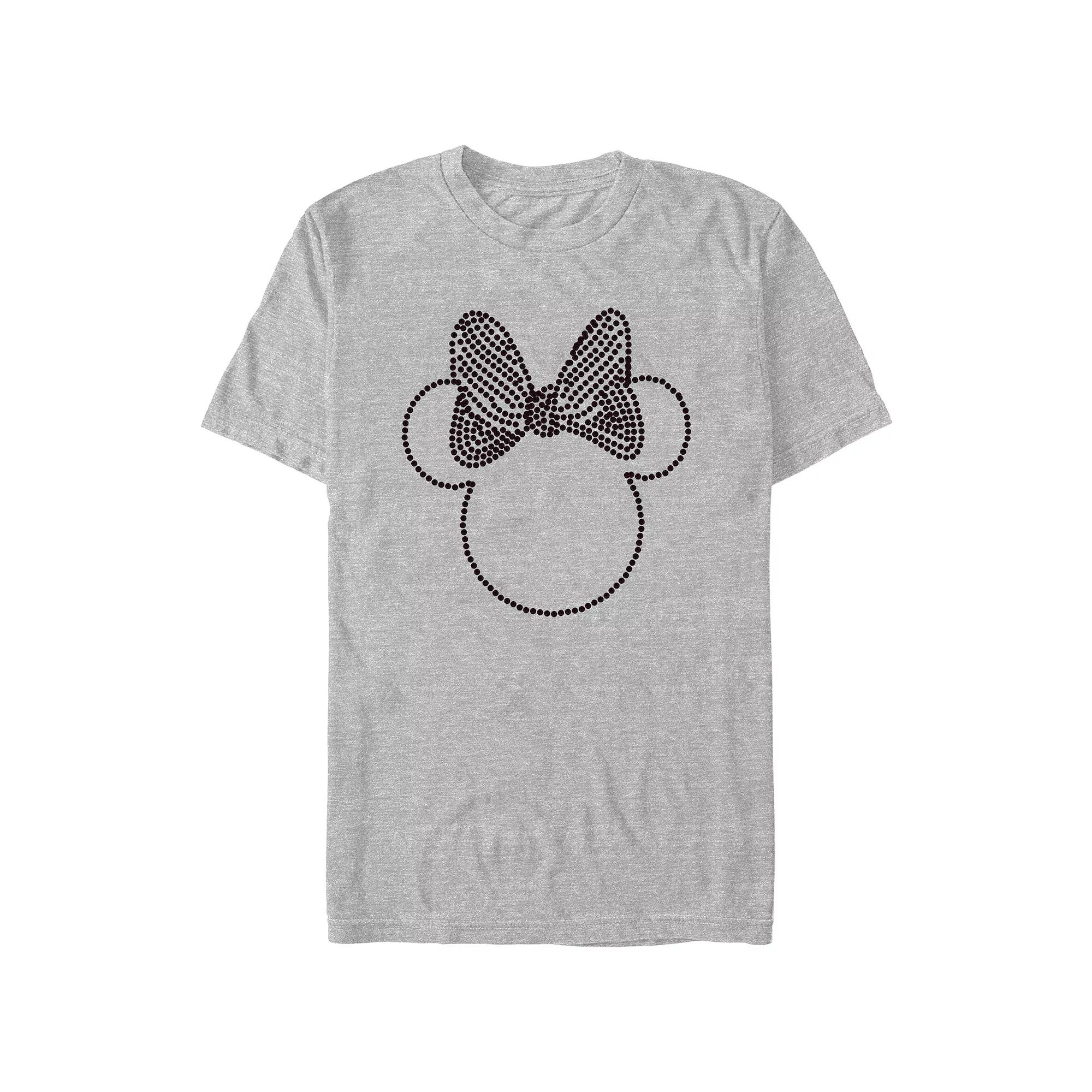 Disney's Minnie Mouse Outline Dots Head Juniors' Graphic Tee, Women's, Size: Small, Athletic Grey Product Image