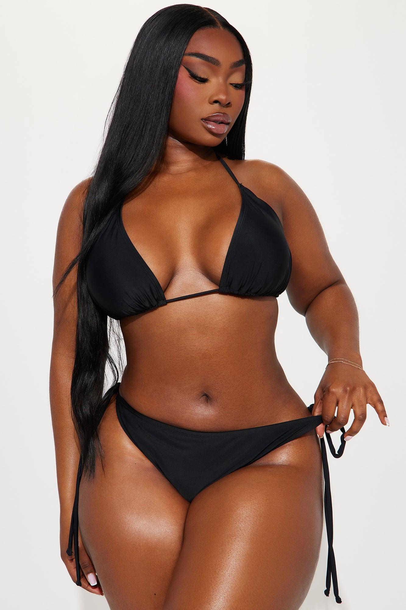 What A Beach Tiny Bikini Set - Black Product Image