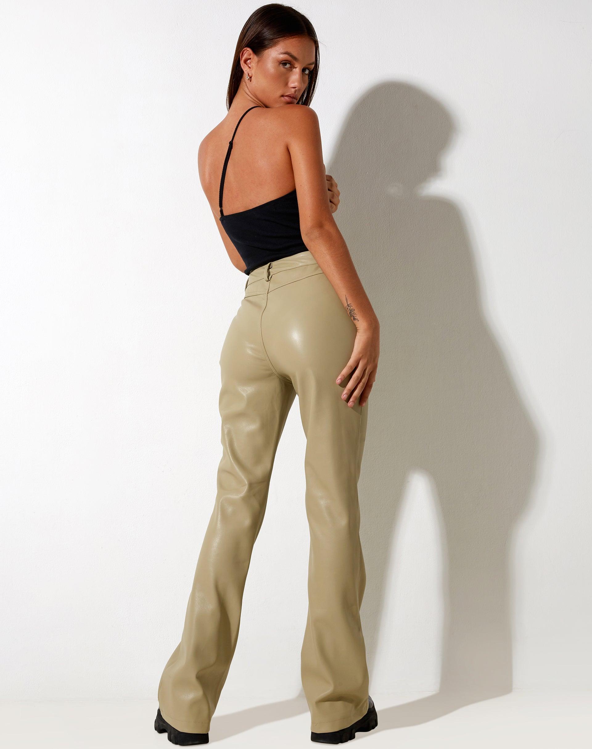 Zoven Flare Trouser in Pu Sage Product Image