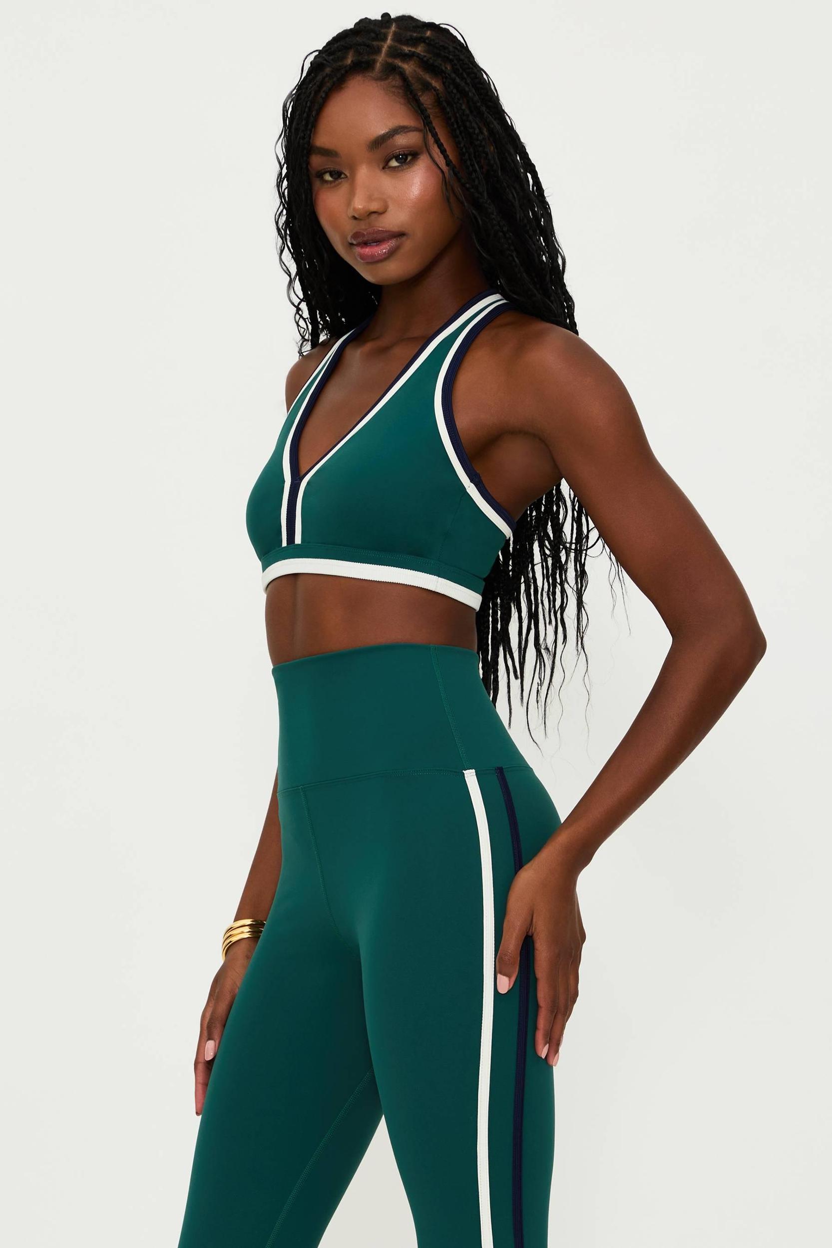 Ida Top Pine Green Colorblock Product Image