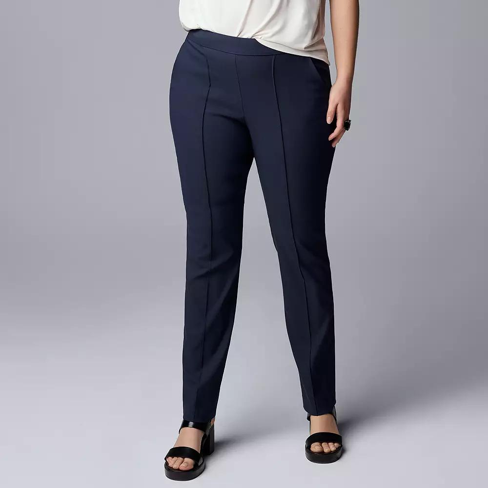 Women's Simply Vera Vera Wang Pintuck Slim Straight Pants,  Product Image