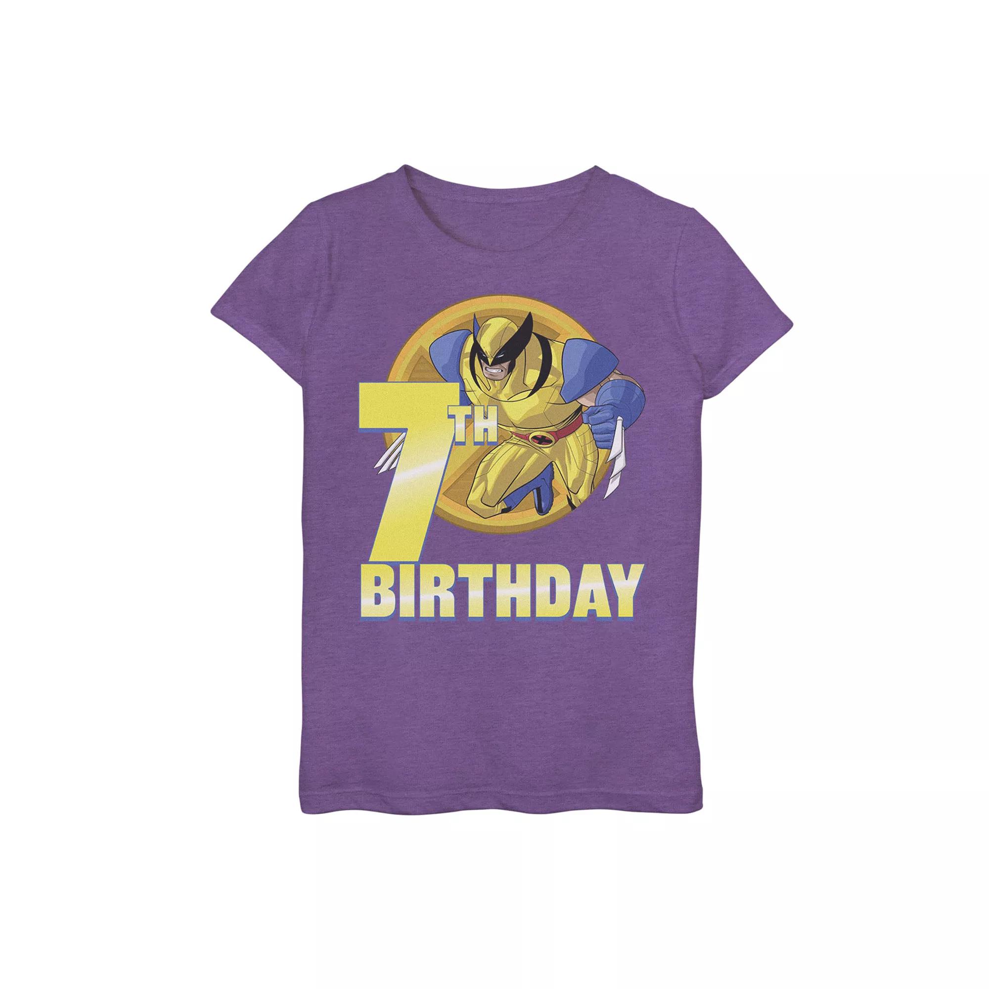 Girls 7-16 Marvel X-Men Wolverine 7th Birthday Badge Graphic Tee, Girl's,  Product Image