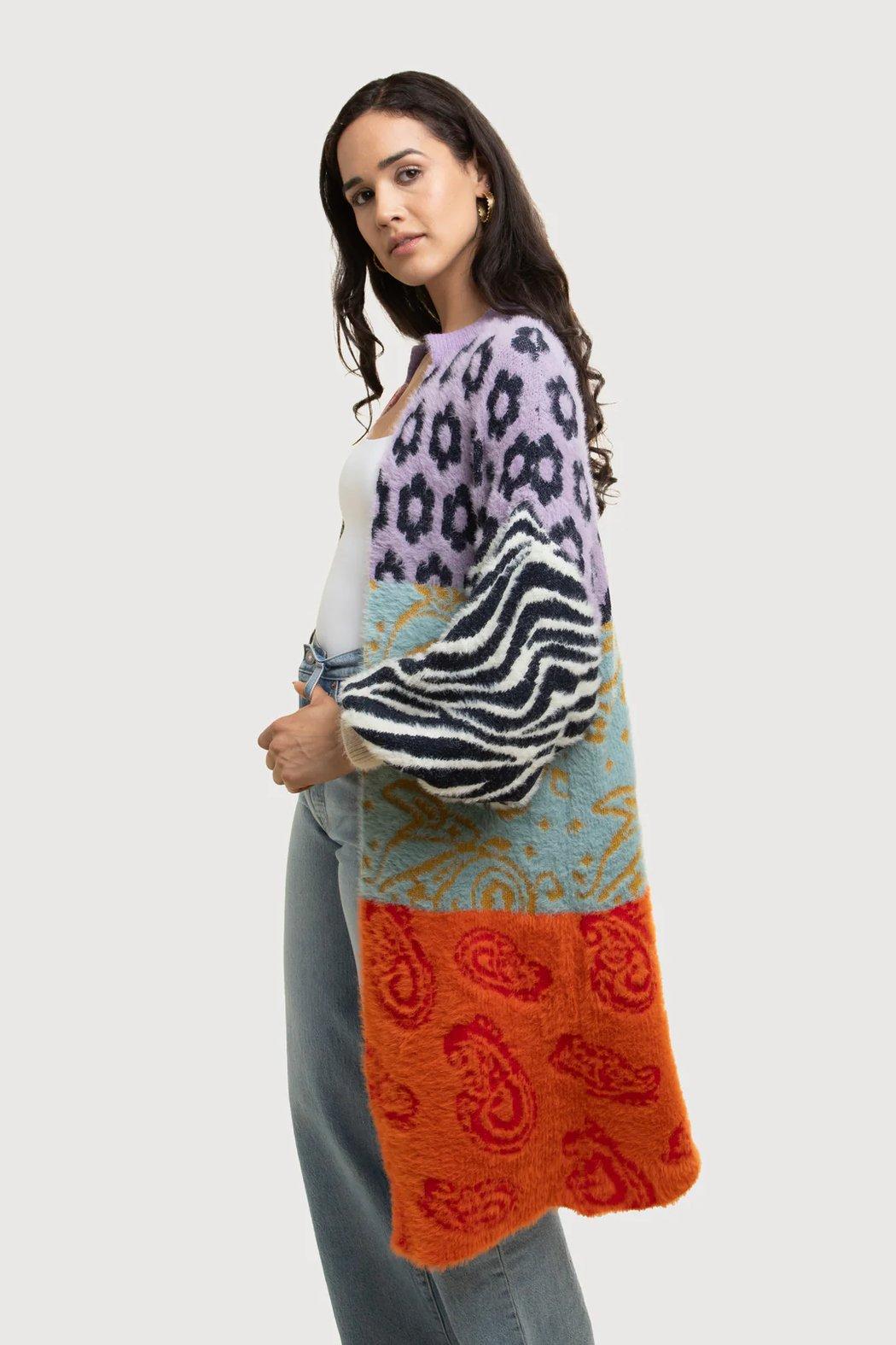 Soft Multi Patterned Cardigan Product Image