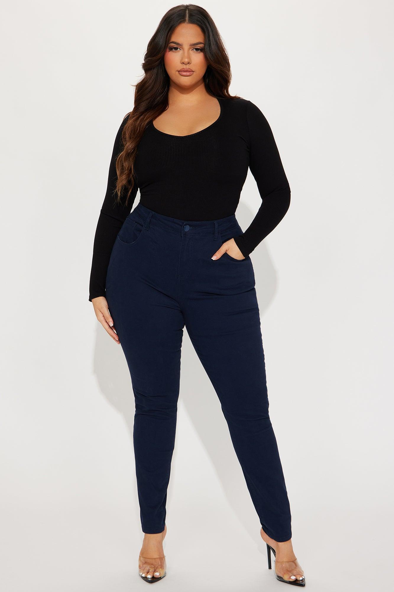 Skinny Uniform Pants - Navy Product Image