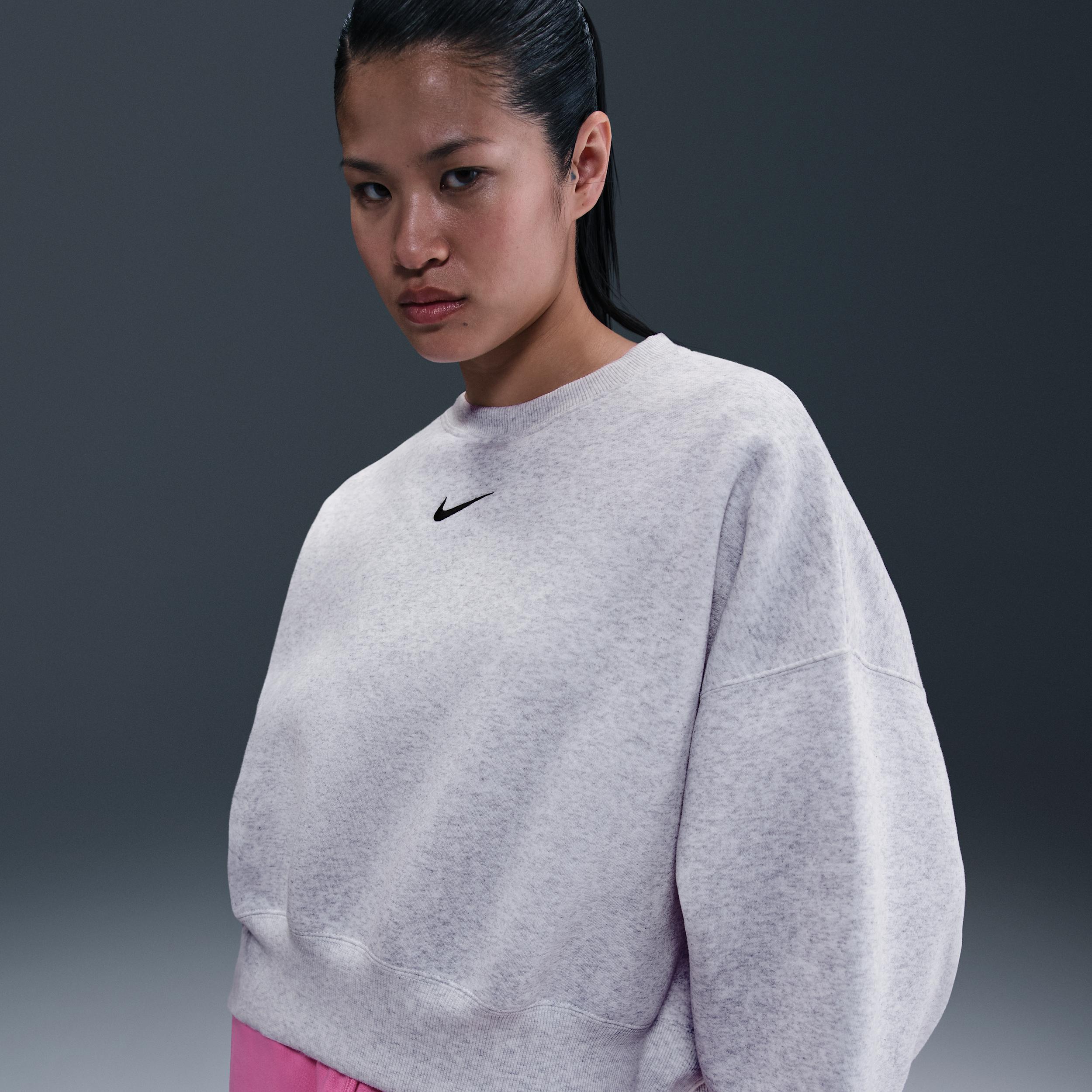 Womens Nike Sportswear Phoenix Fleece Over-Oversized Crew-Neck Sweatshirt | DQ5761-051 Product Image