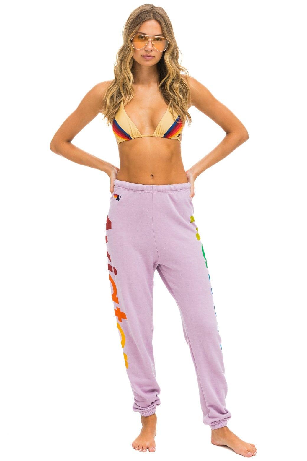 AVIATOR NATION 2 SWEATPANTS - MAUVE Female Product Image