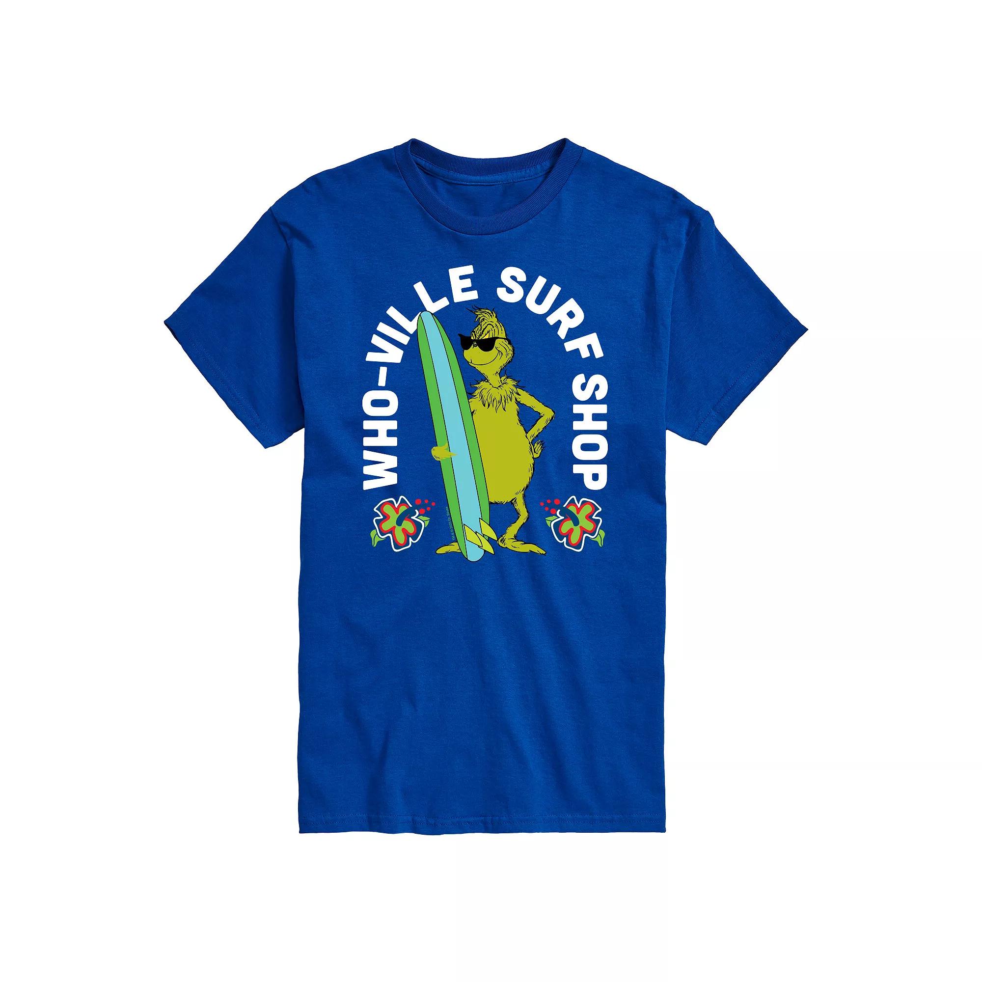 Men's Dr. Seuss The Grinch Whoville Surf Shop Graphic Tee,  Product Image