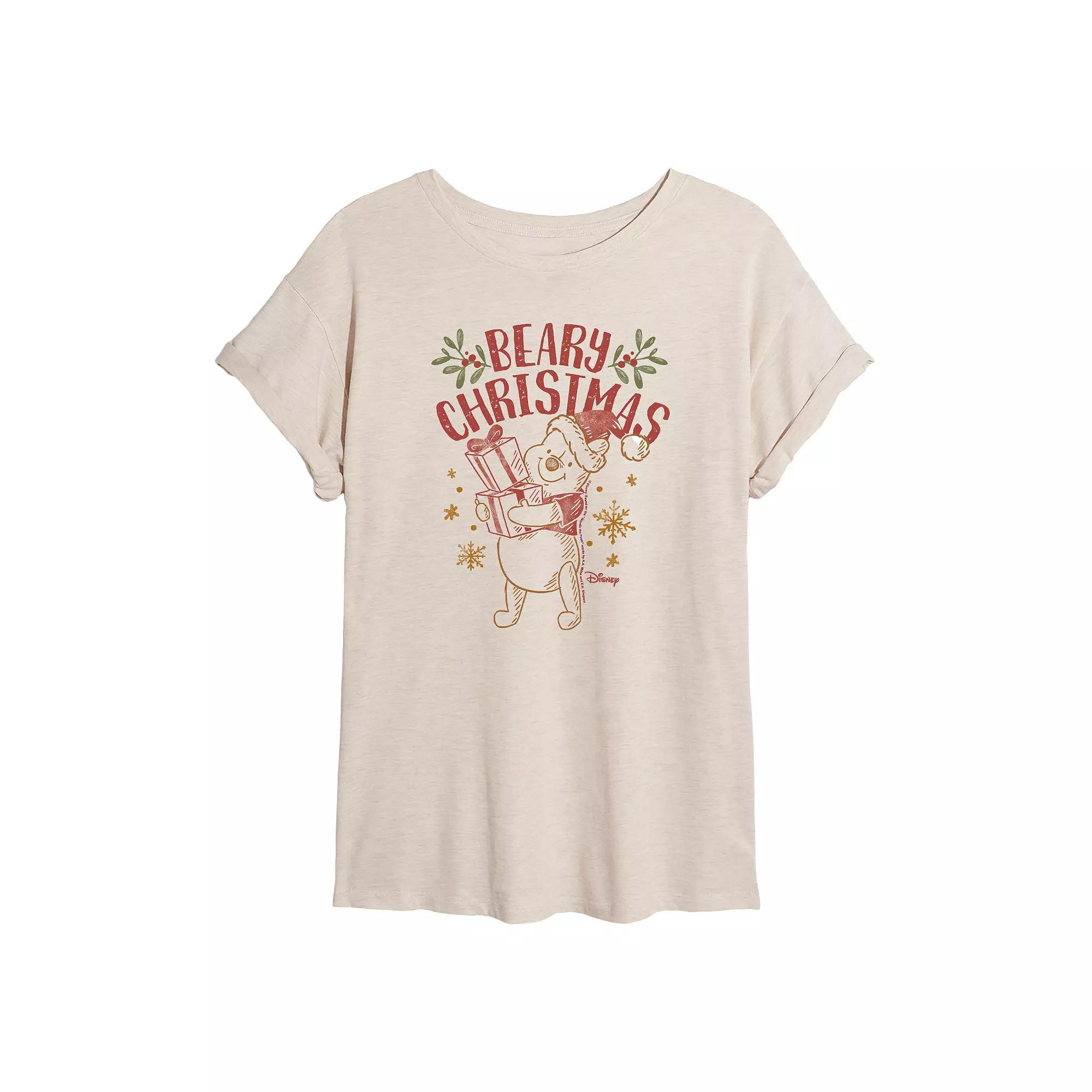 Disney's Winnie The Pooh Women's Beary Christmas Tee,  Product Image