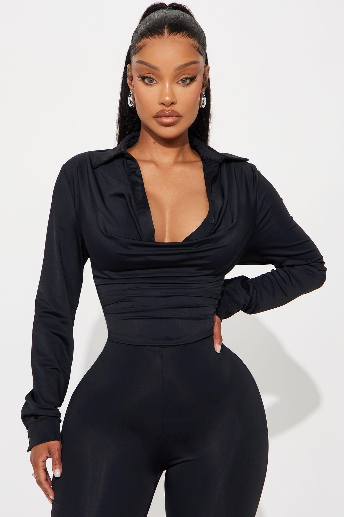 Claire Tricot Flare Jumpsuit - Black Product Image