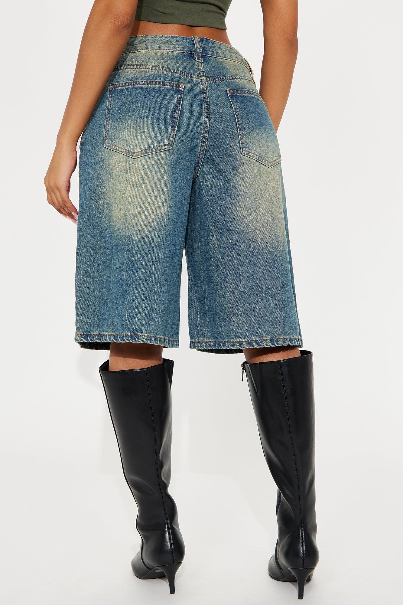 Someone Else Tinted Denim Jorts - Vintage Wash Female Product Image