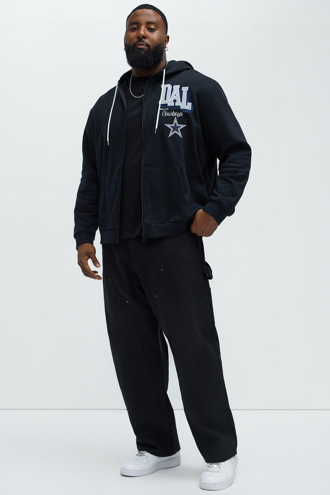 Cowboys Bold Zip Hoodie - Black Male Product Image