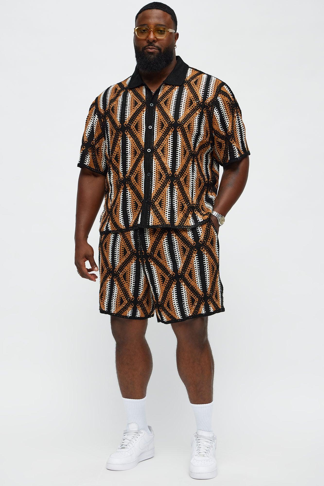 Triangles Knit Short - Black/combo Product Image