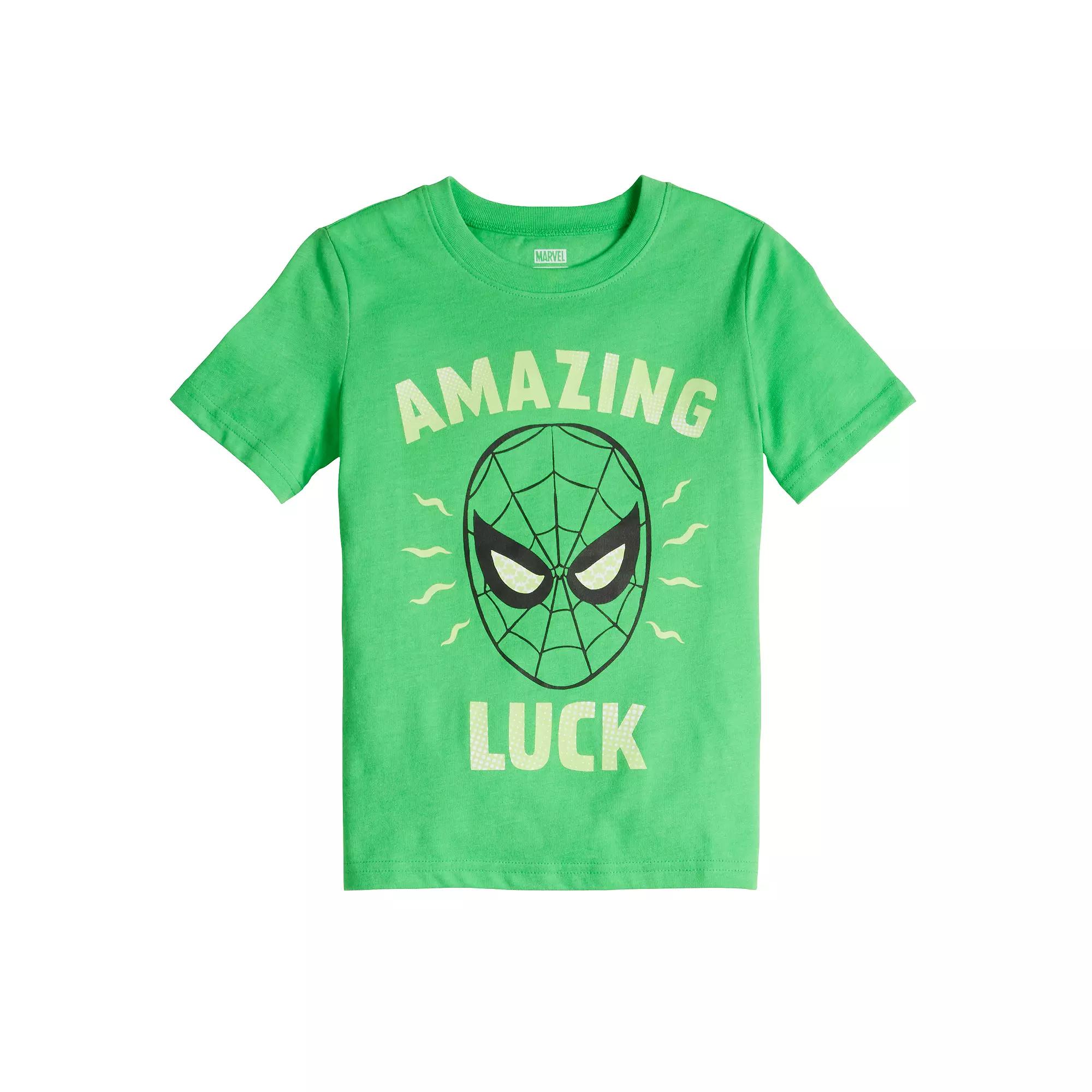 Boys 4-12 Jumping Beans® Marvel Spider-Man Amazing Luck Graphic Tee, Boy's, Size: 5, Green Amazing Product Image