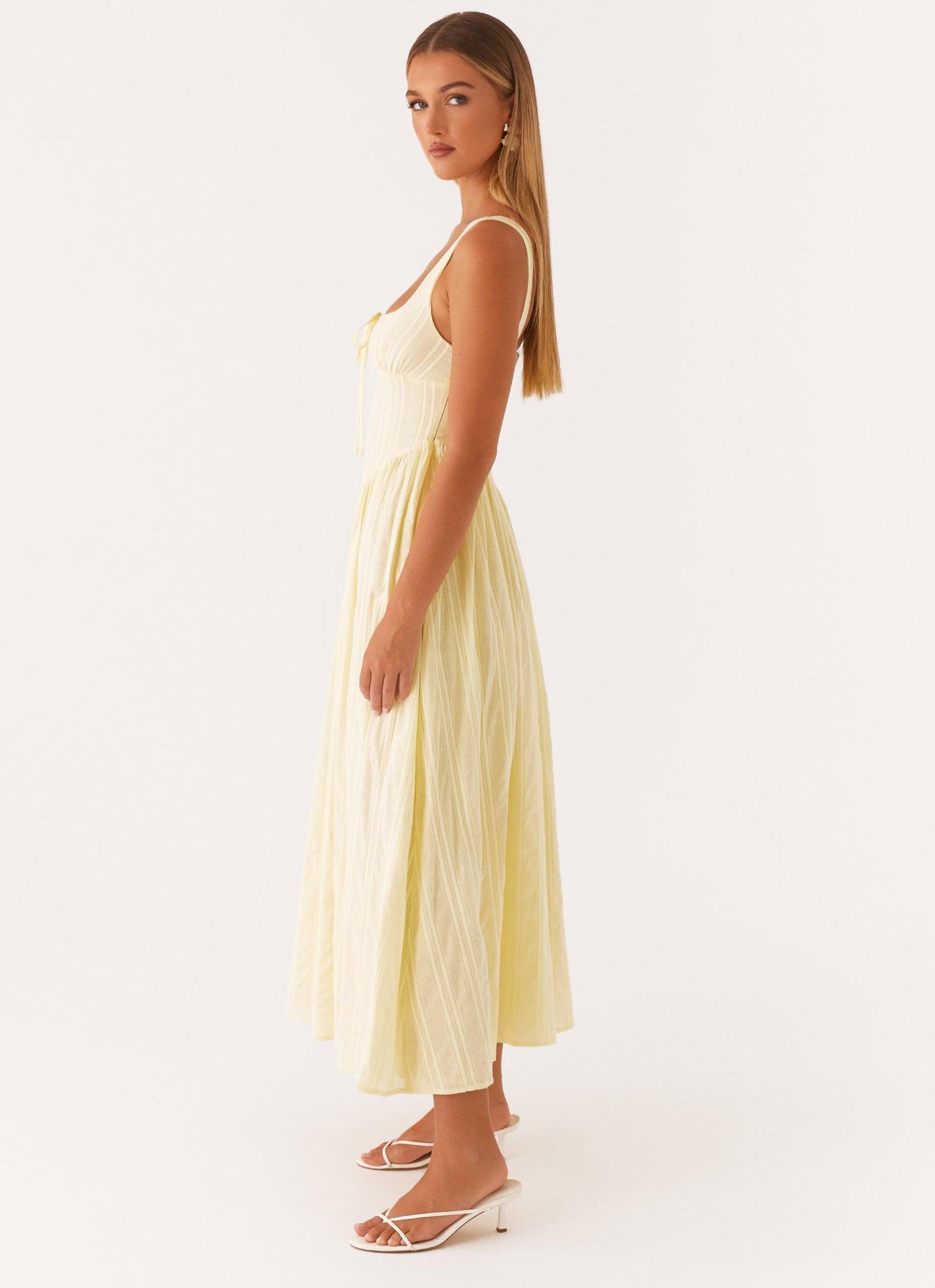 Pascuelle Midi Dress - Yellow Product Image