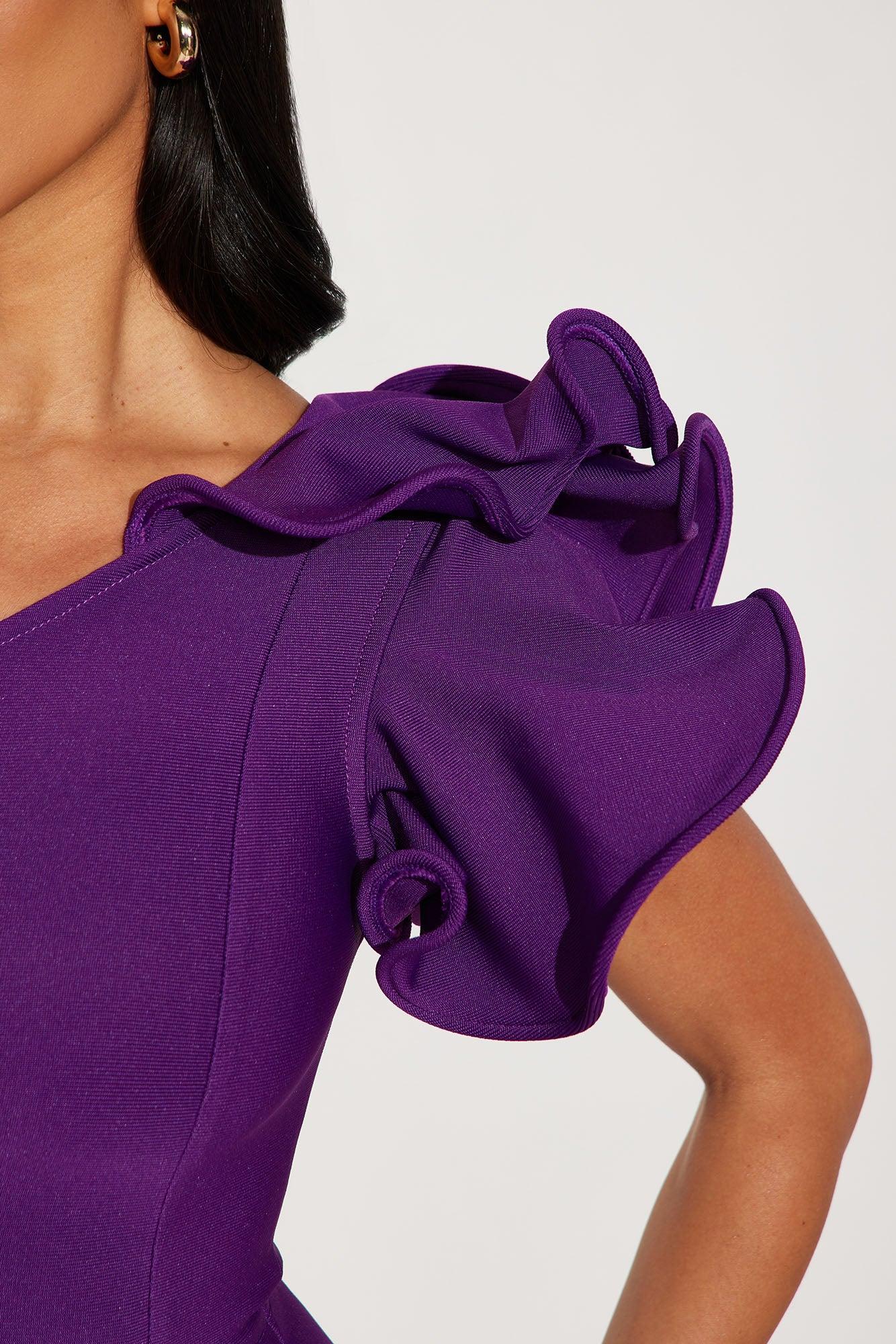 Make A Statement Bandage Maxi Dress - Plum Product Image