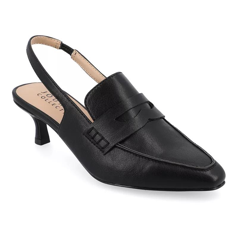 Women's Journee Amory Kitten Heel Sling Back Loafer Style Pumps,  Product Image