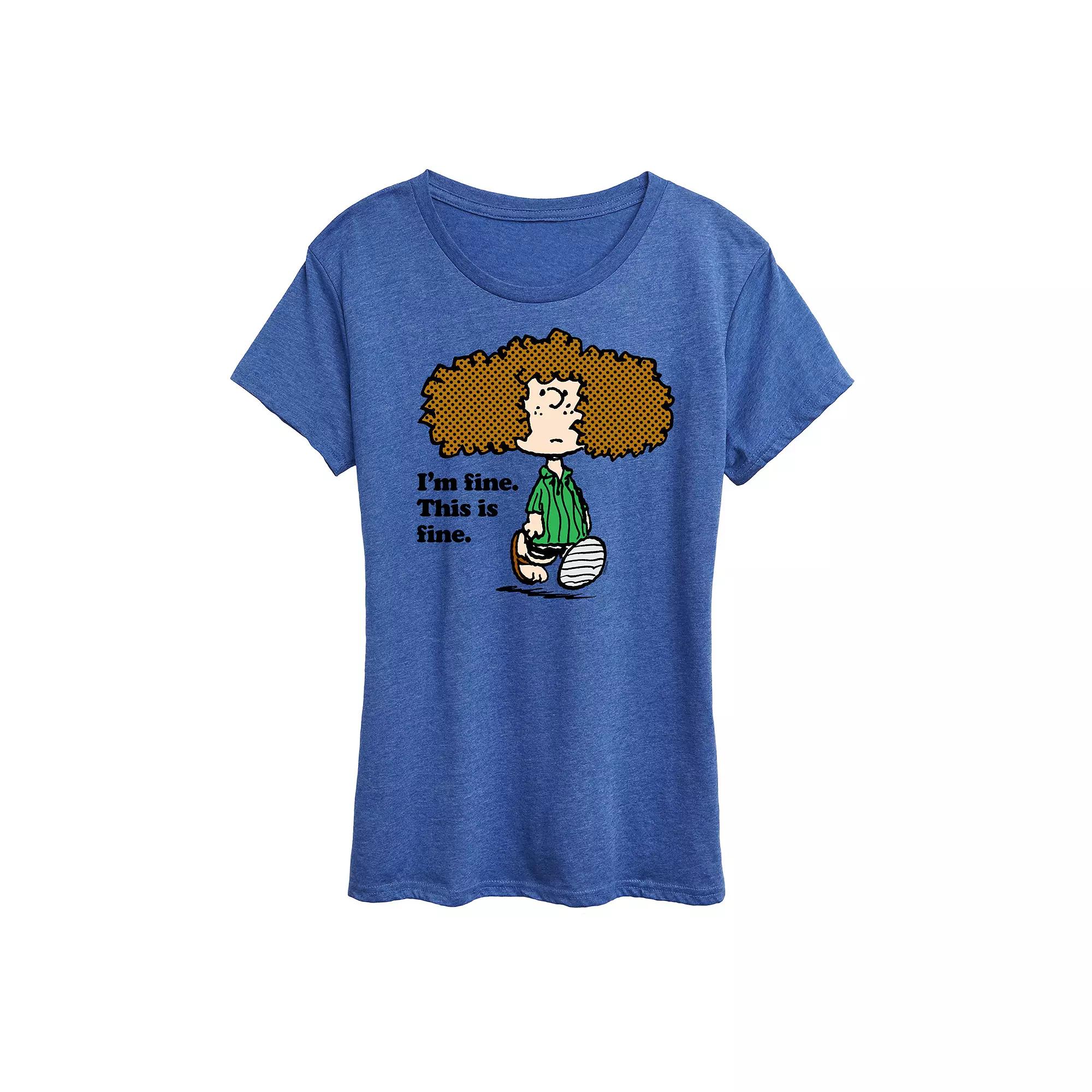 Women's Peanuts Patty I'm Fine Graphic Tee,  Product Image