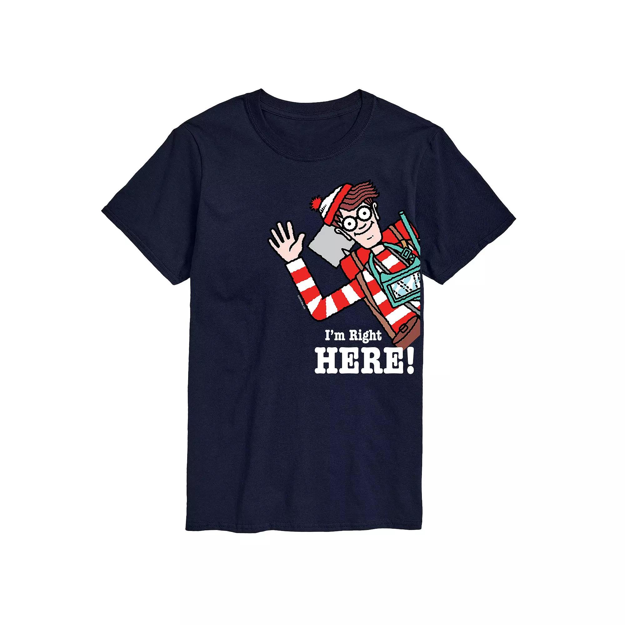 Men's Where's Waldo I'm Right Here Graphic Tee,  Product Image