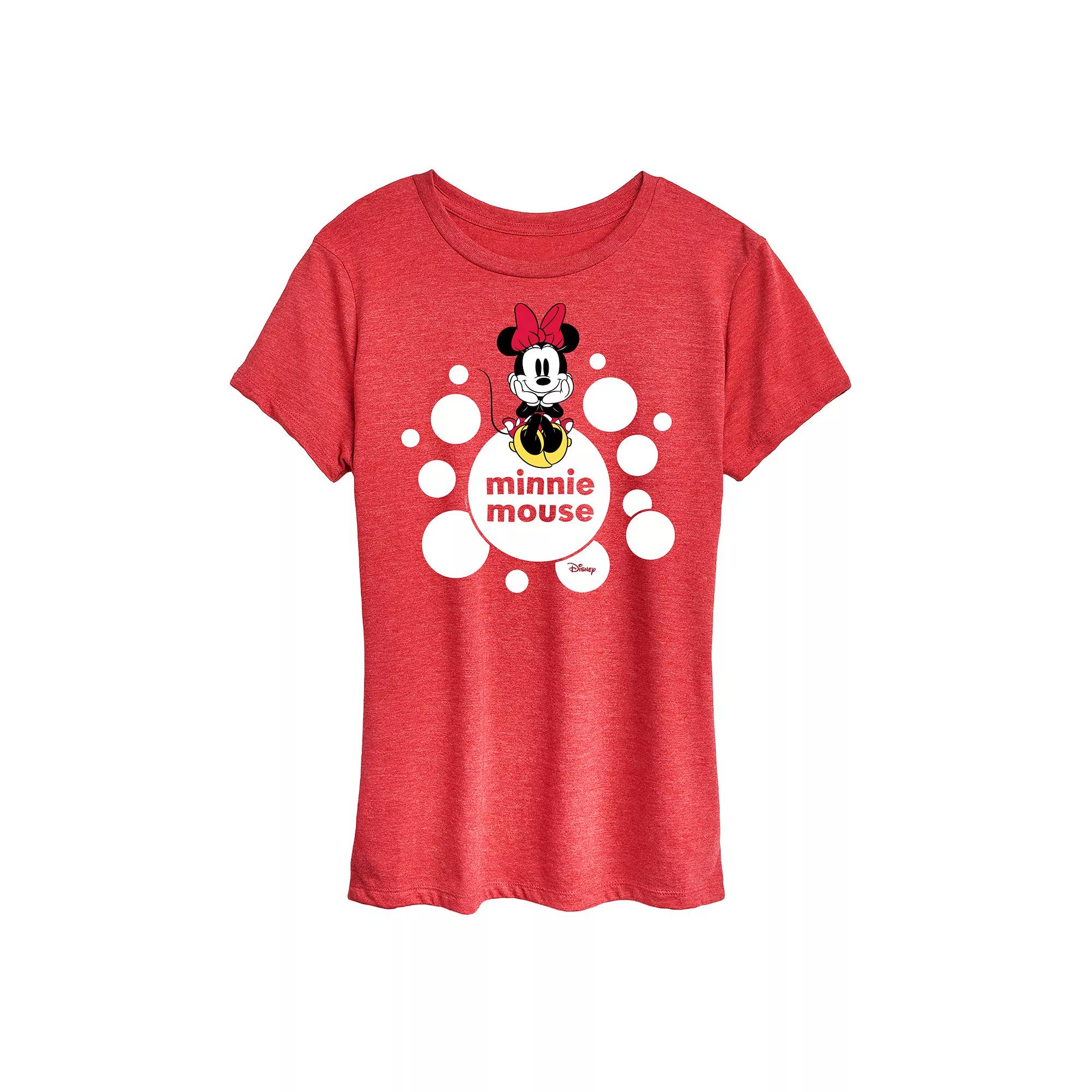 Disney's Minnie Mouse White Dots Graphic Tee, Women's,  Product Image