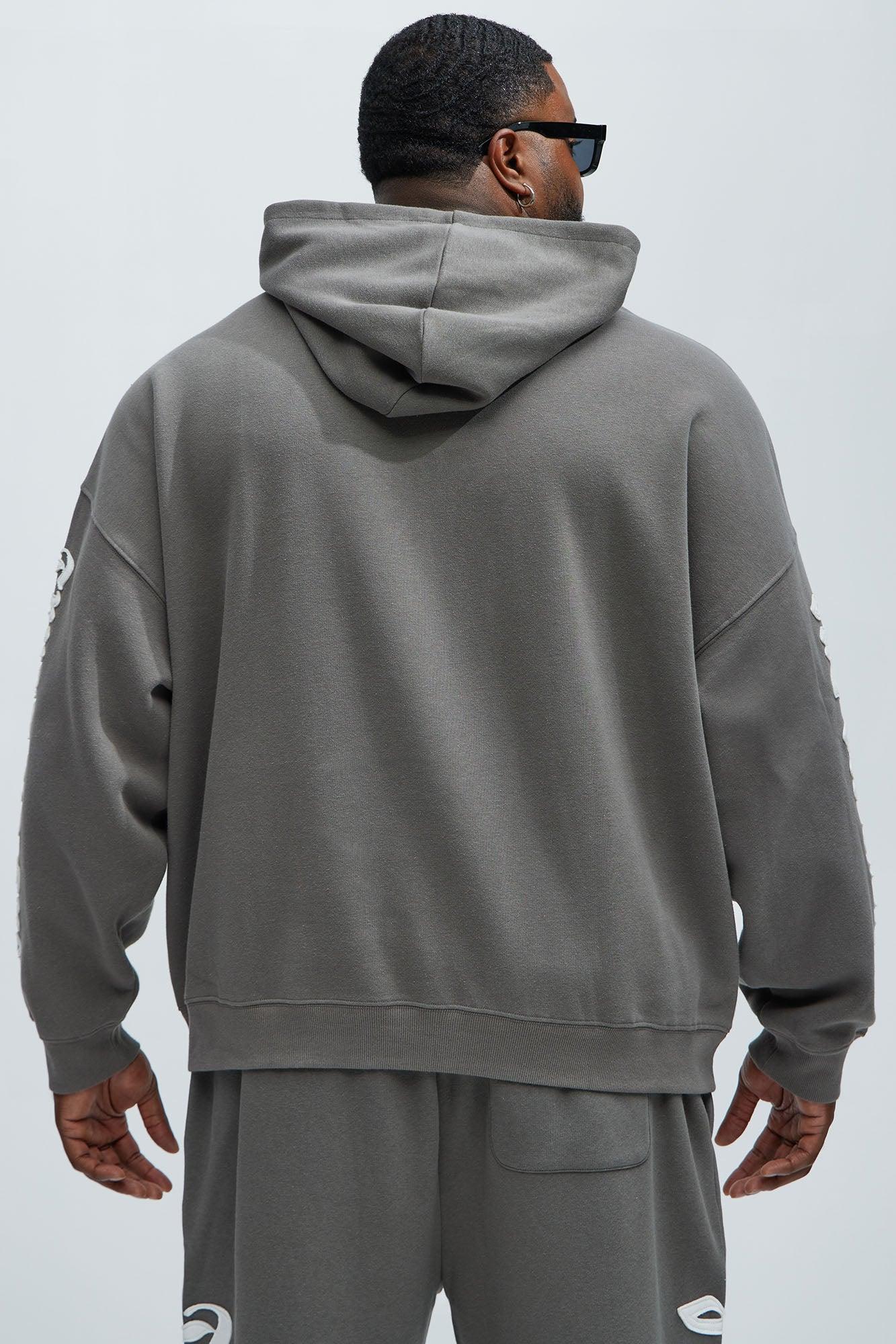 Tyson Trust Issues Oversized Hoodie - Grey Product Image