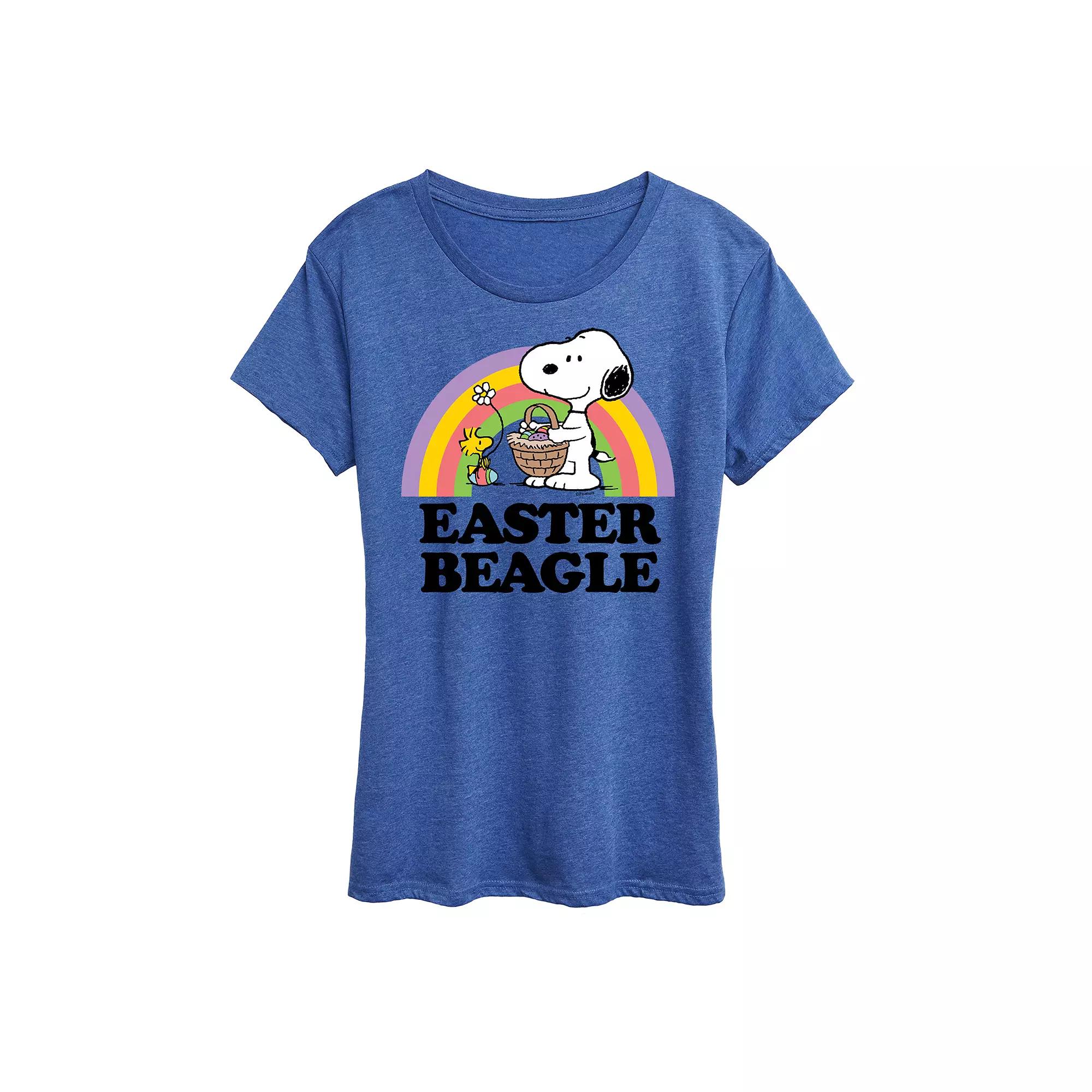 Women's Peanuts Snoopy & Woodstock Easter Beagle Graphic Tee,  Product Image