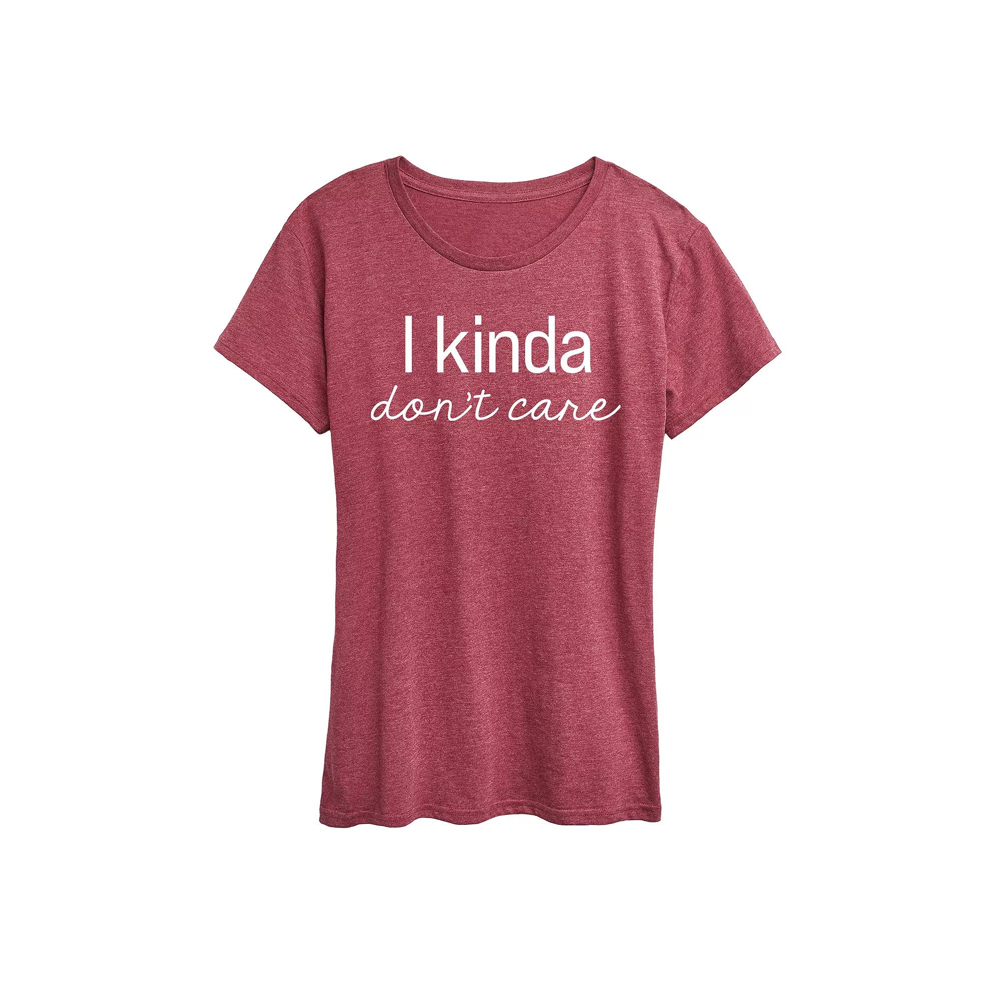 Women's I Kinda Don't Care Graphic Tee, Girl's,  Product Image