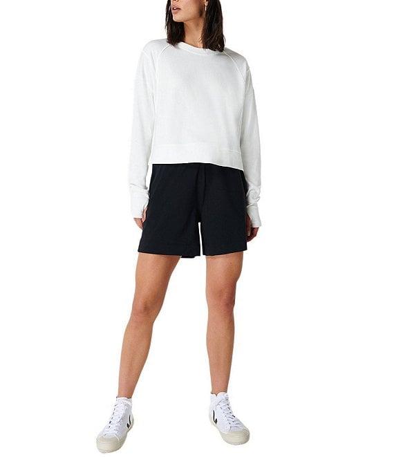 Sweaty Betty After Class Crop Crew Neck Long Sleeve Sweatshirt Product Image