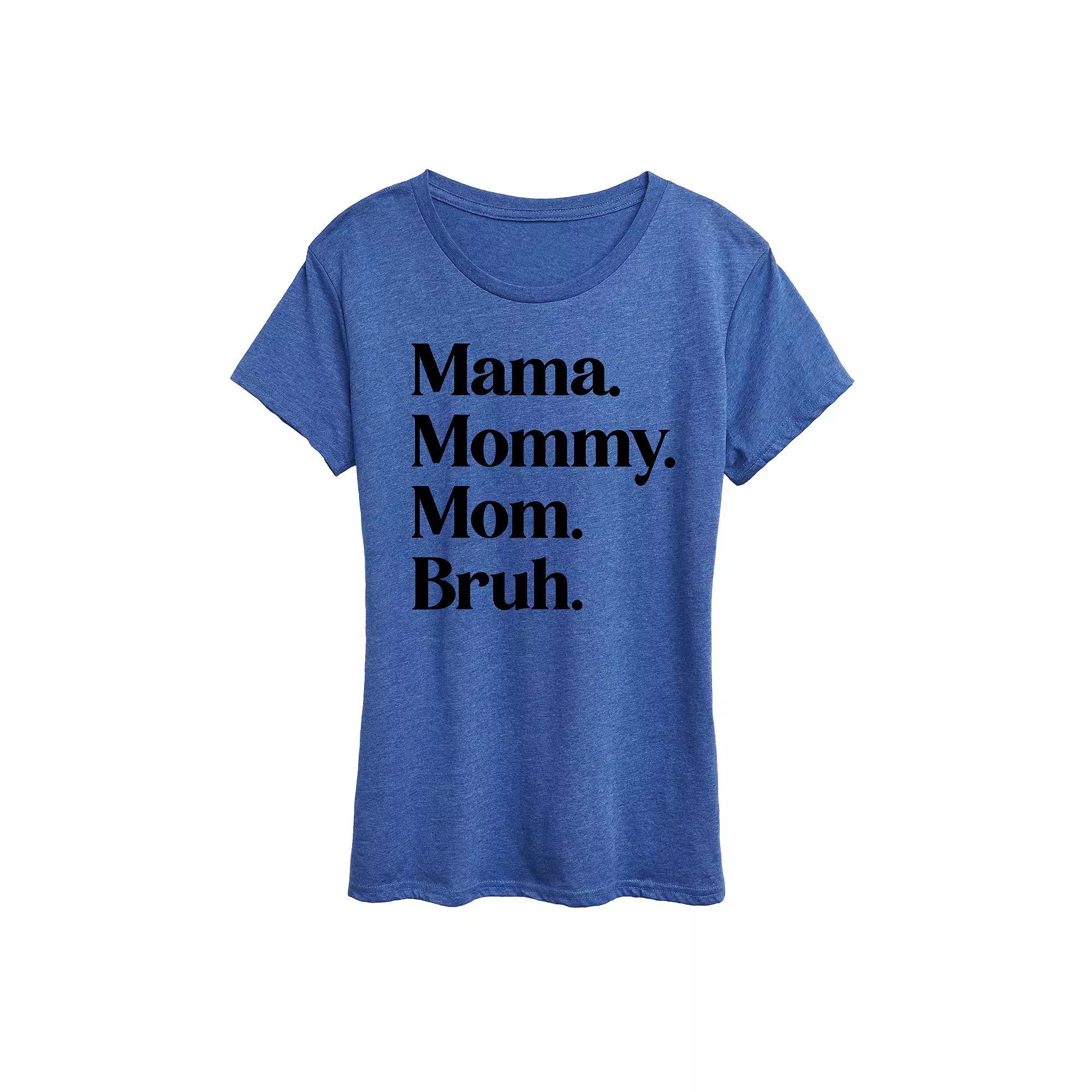 Women's Mama Mommy Mom Bruh Graphic Tee, Girl's,  Product Image