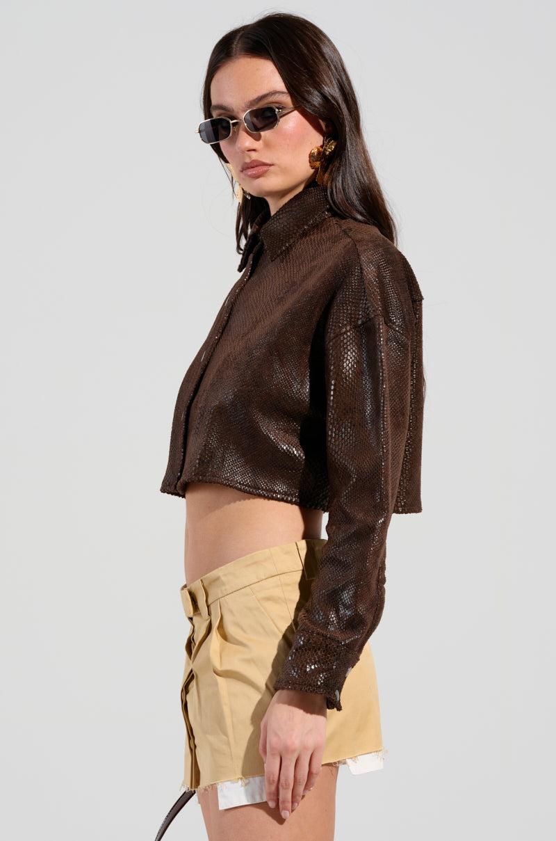 TOO DEEP CROCODILE BUTTON DOWN Product Image