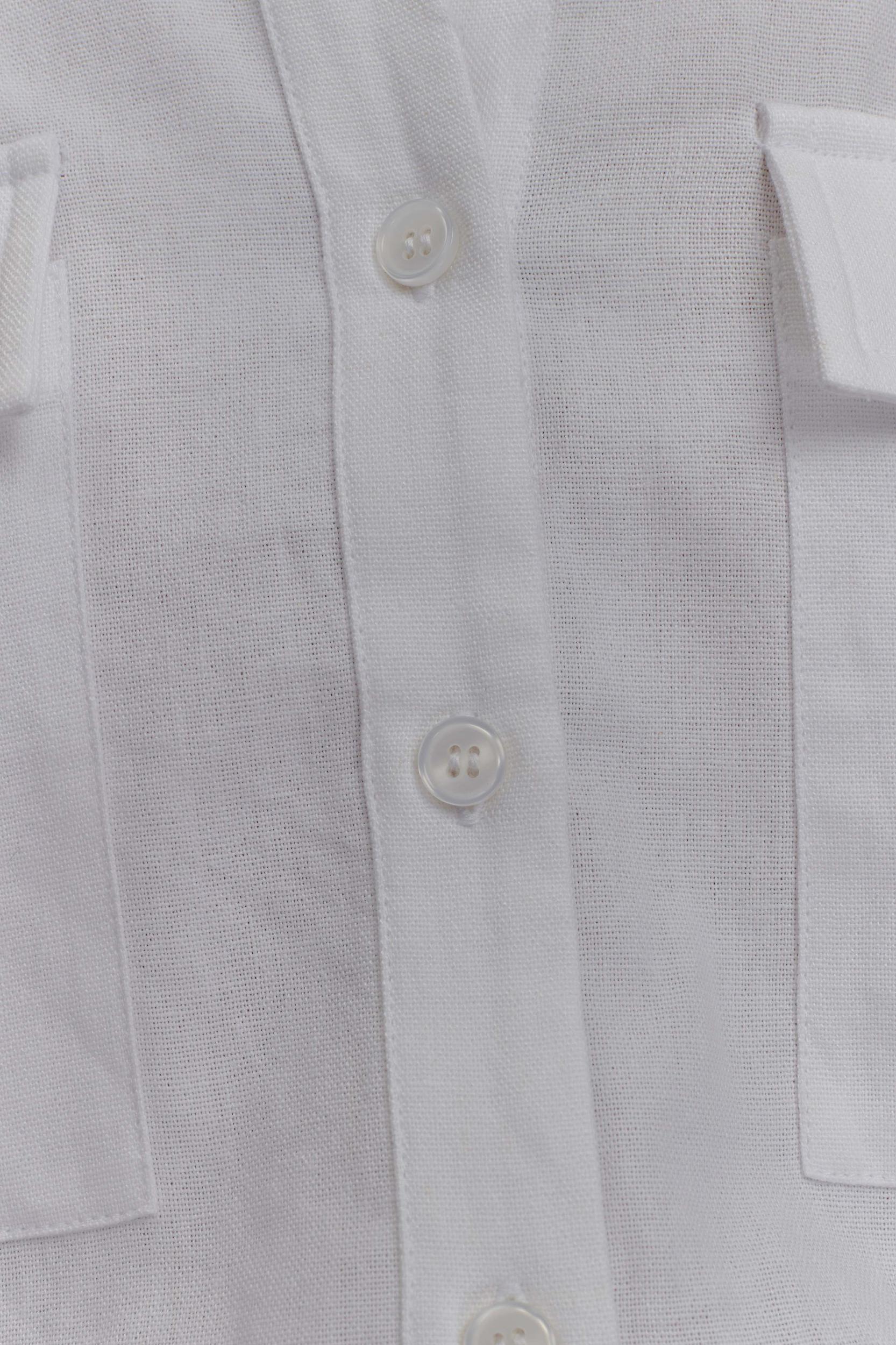 Adia Linen Belted Playsuit - White Product Image