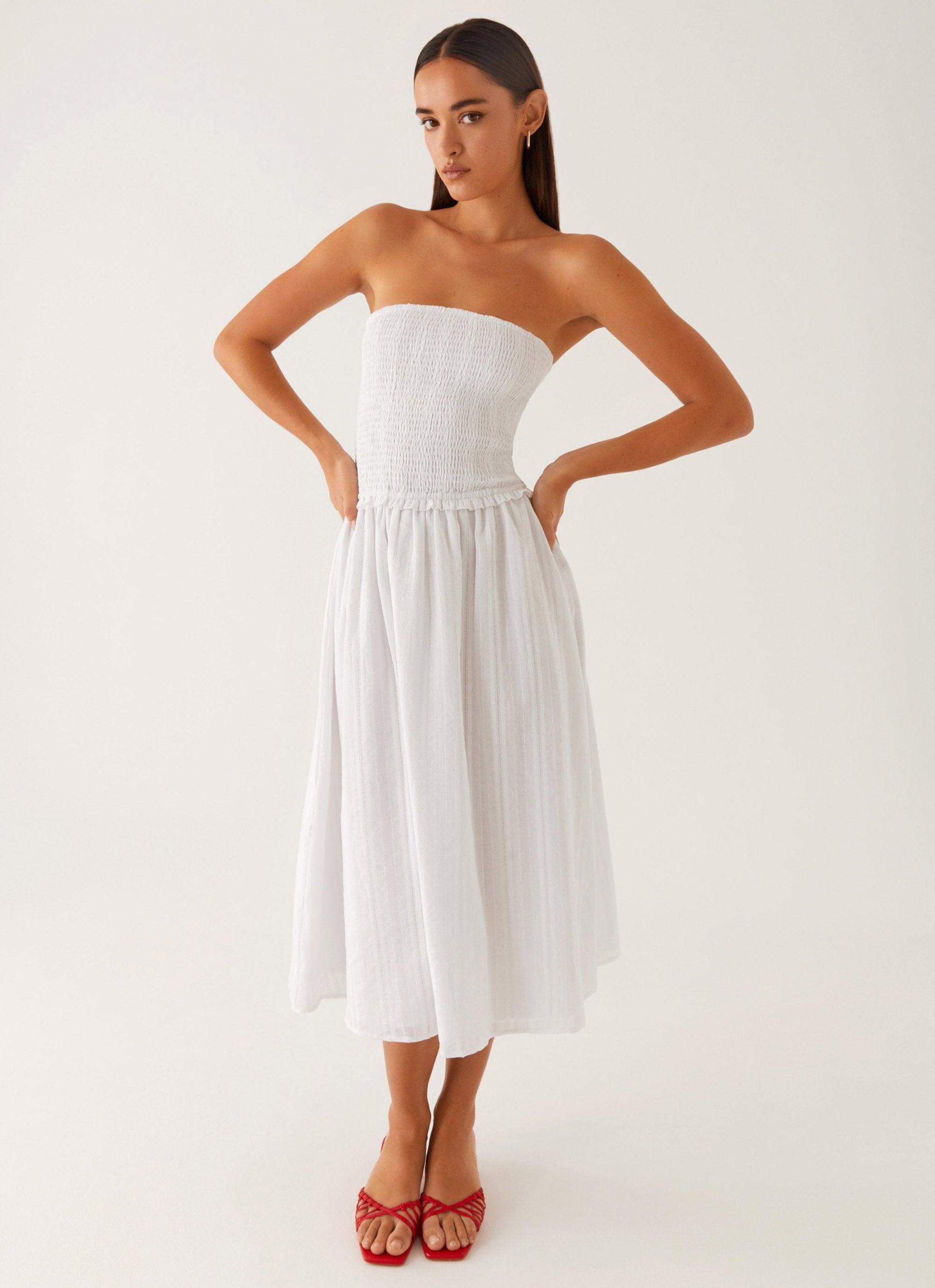Lulie Shirres Midi Dress - Ivory Product Image